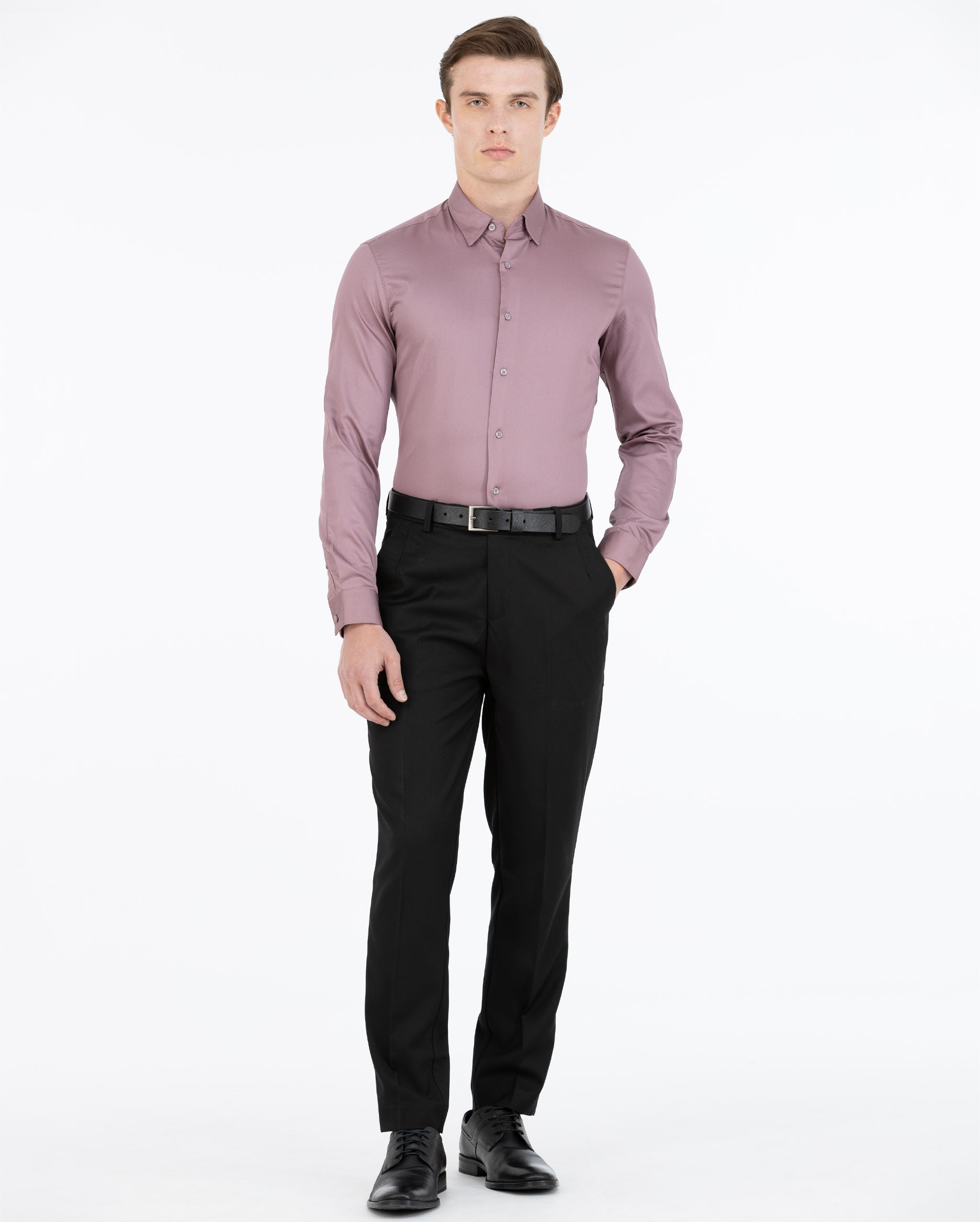 Rose Taupe Satin Shirt