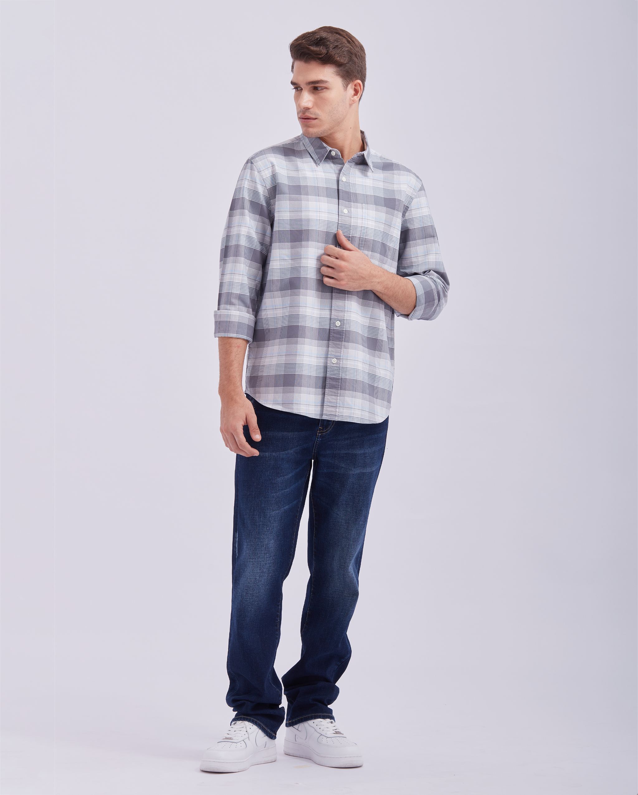 Mist Grey Check Shirt