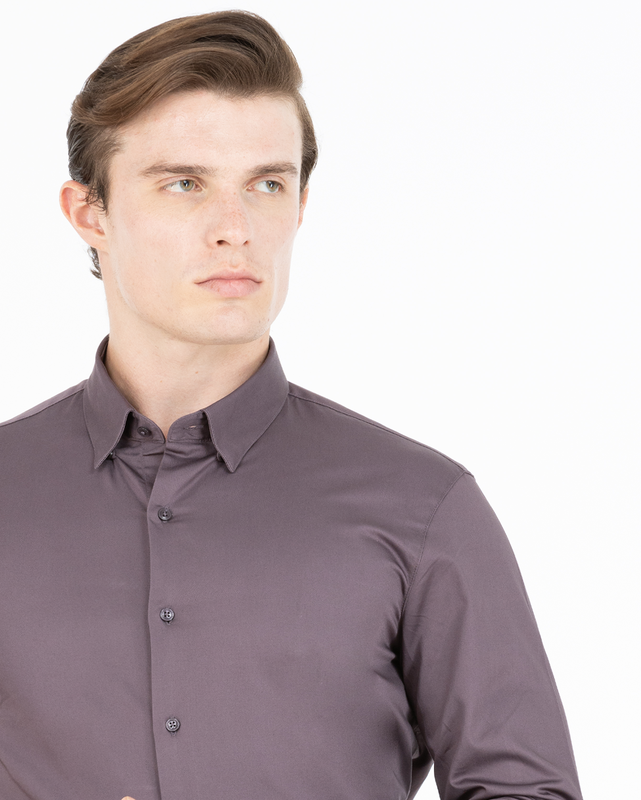 Light Purple Satin Shirt