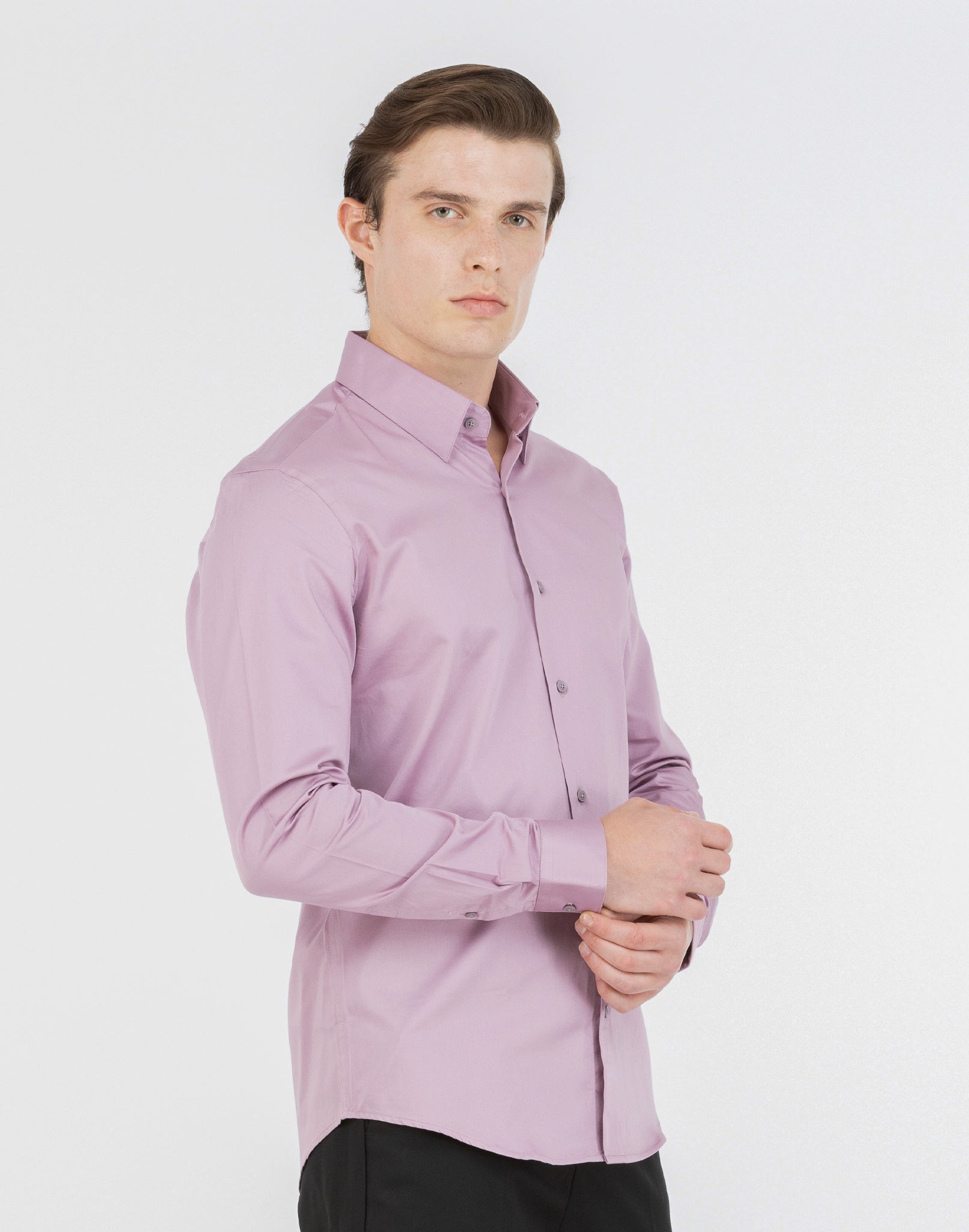 MAUVE SATIN SHIRT