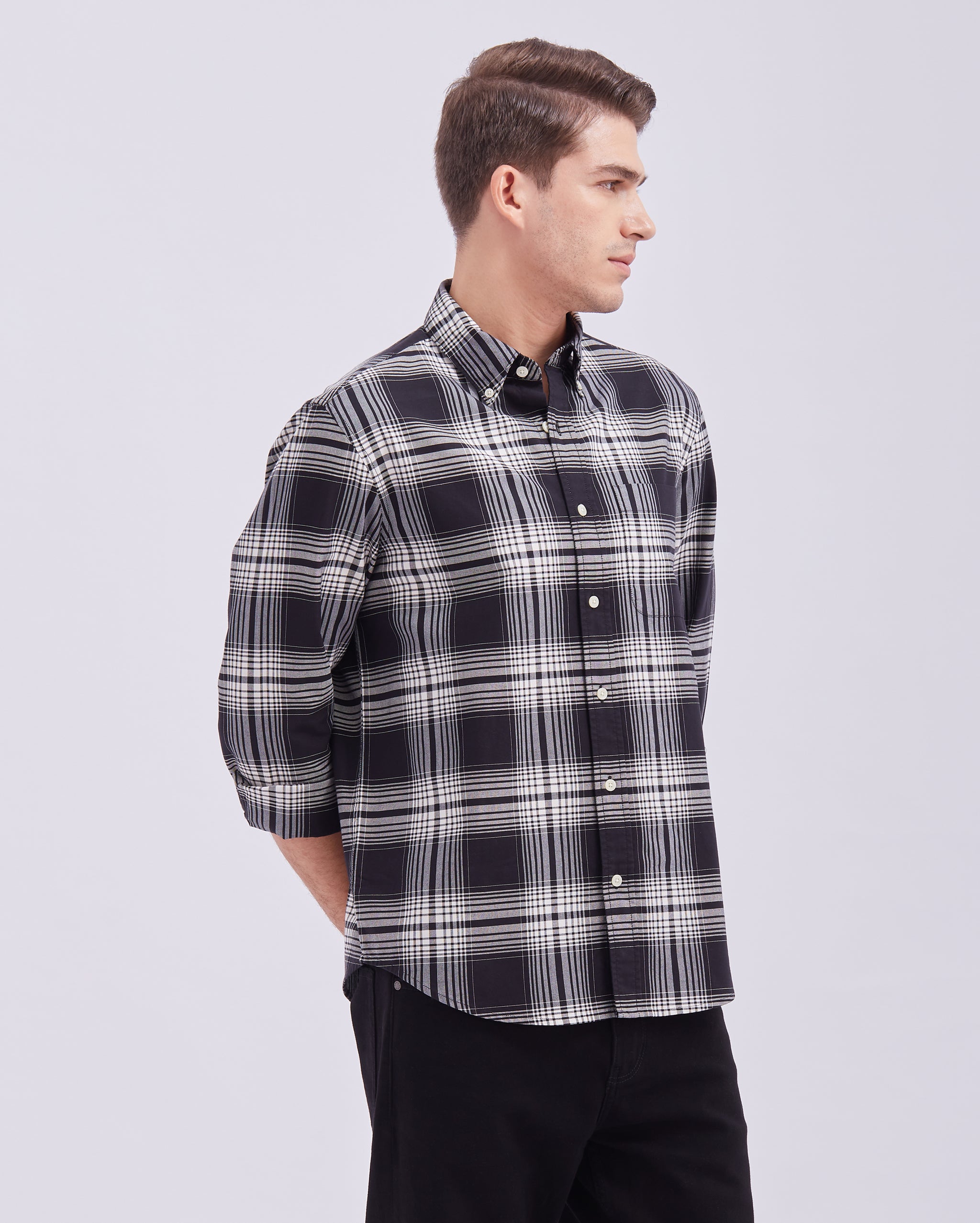 Black And White Check Shirt