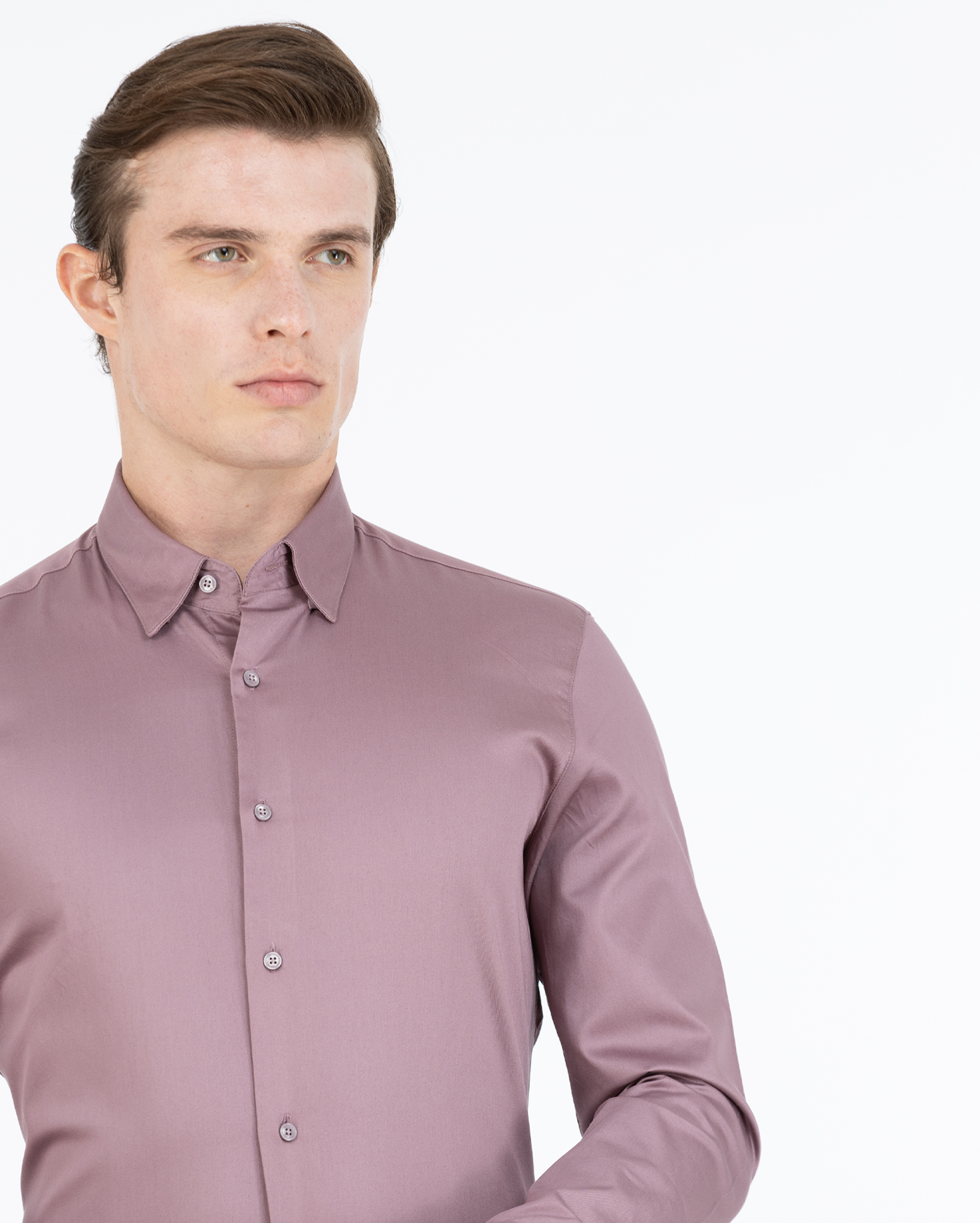 Rose Taupe Satin Shirt