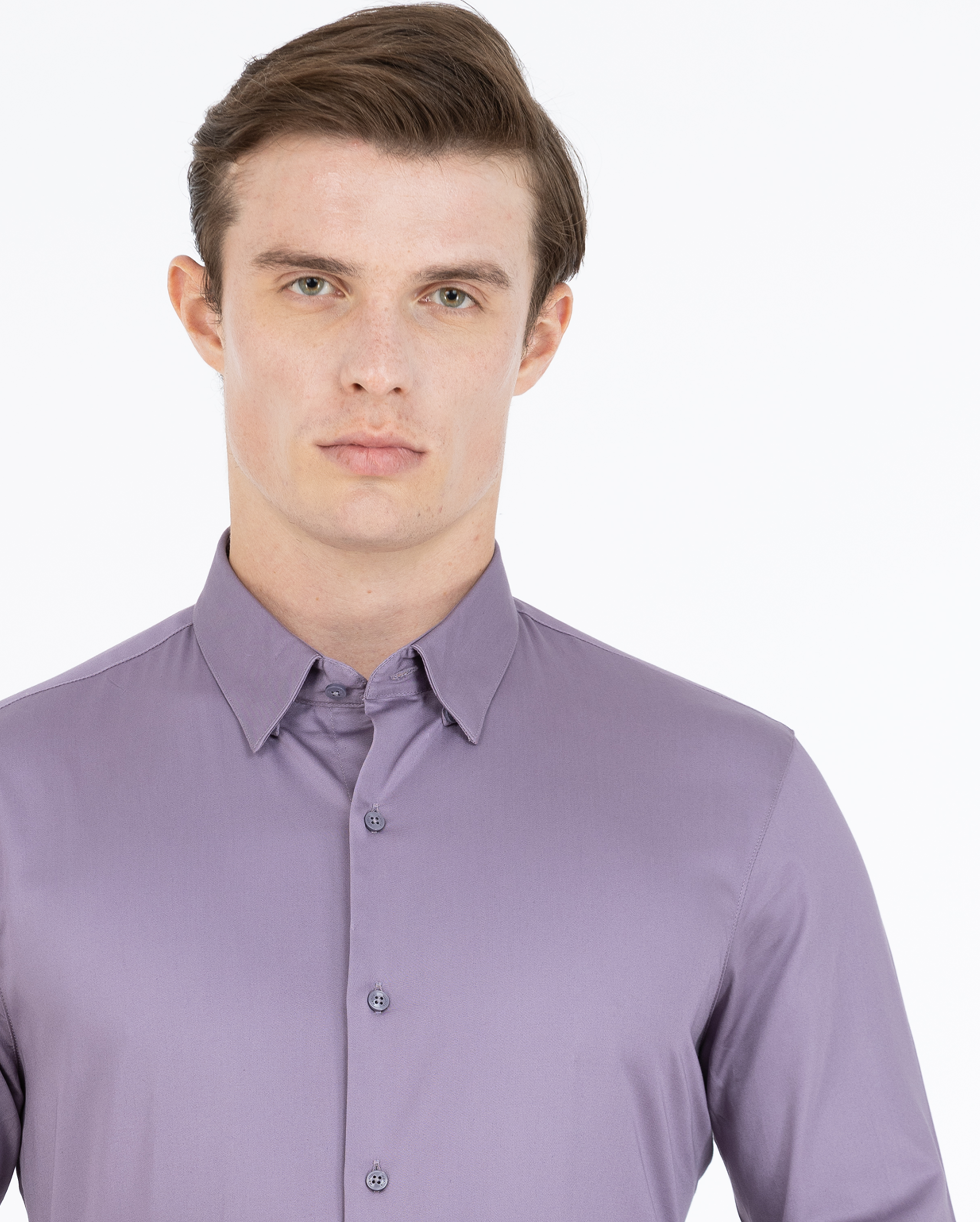 Purple Mauve Satin Shirt