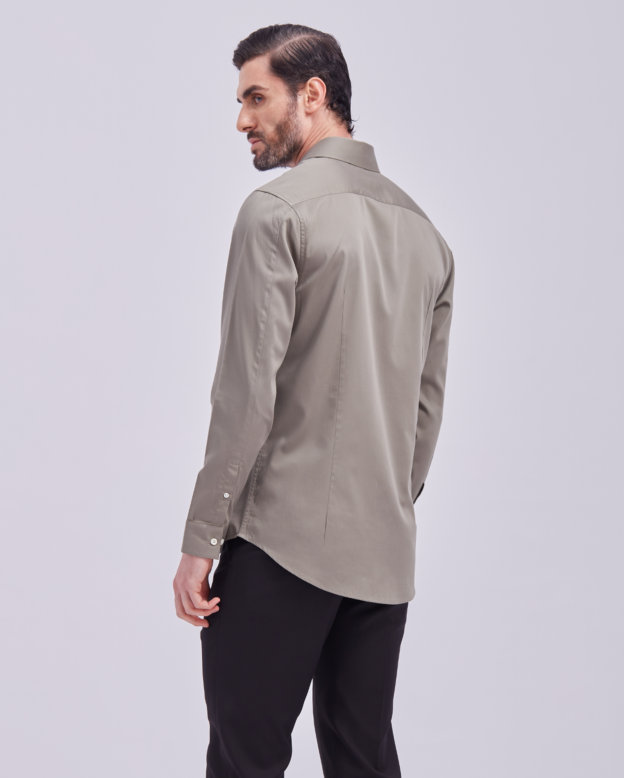 Taupe Giza Panel Shirt