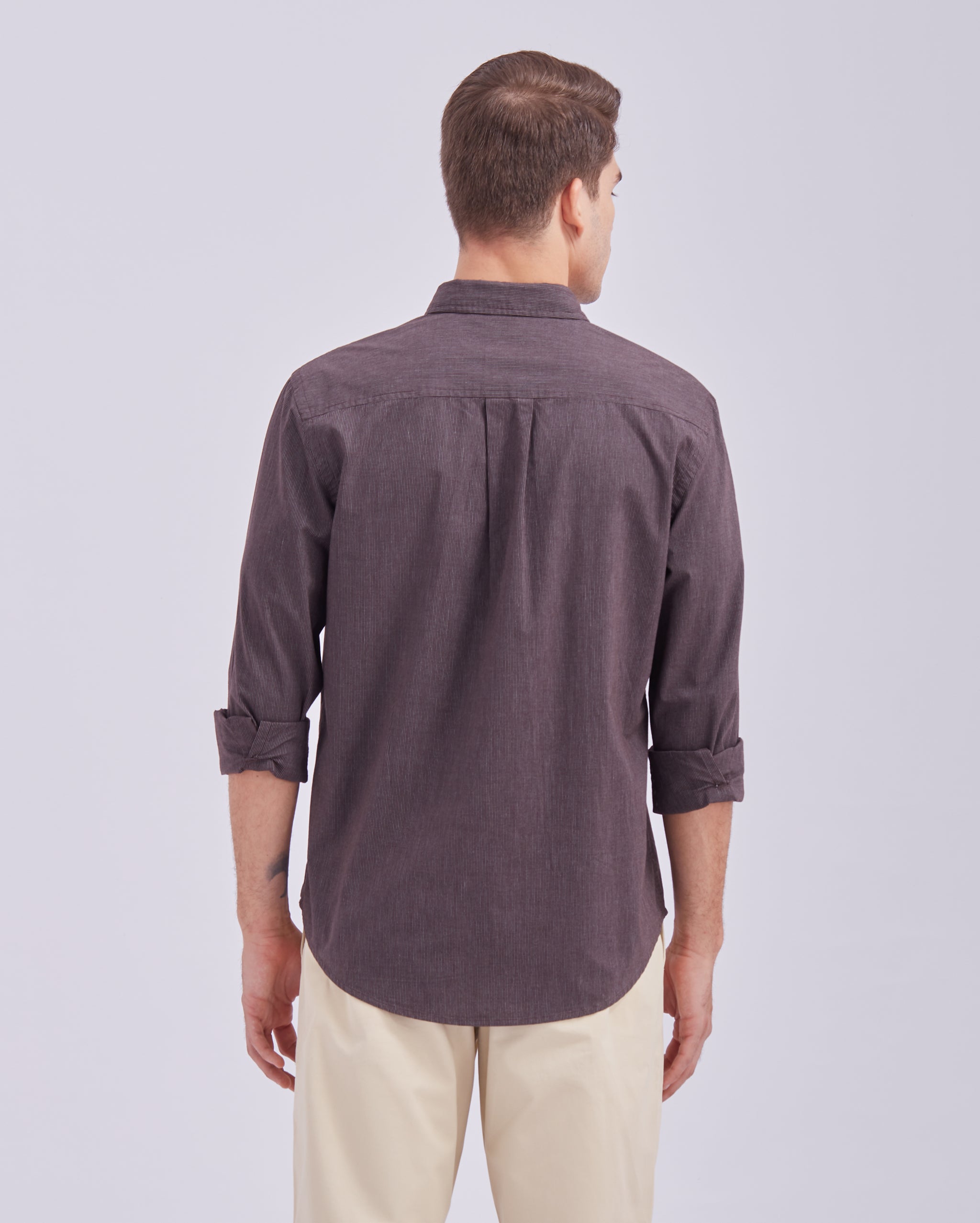Dark Brown Stripe Shirt