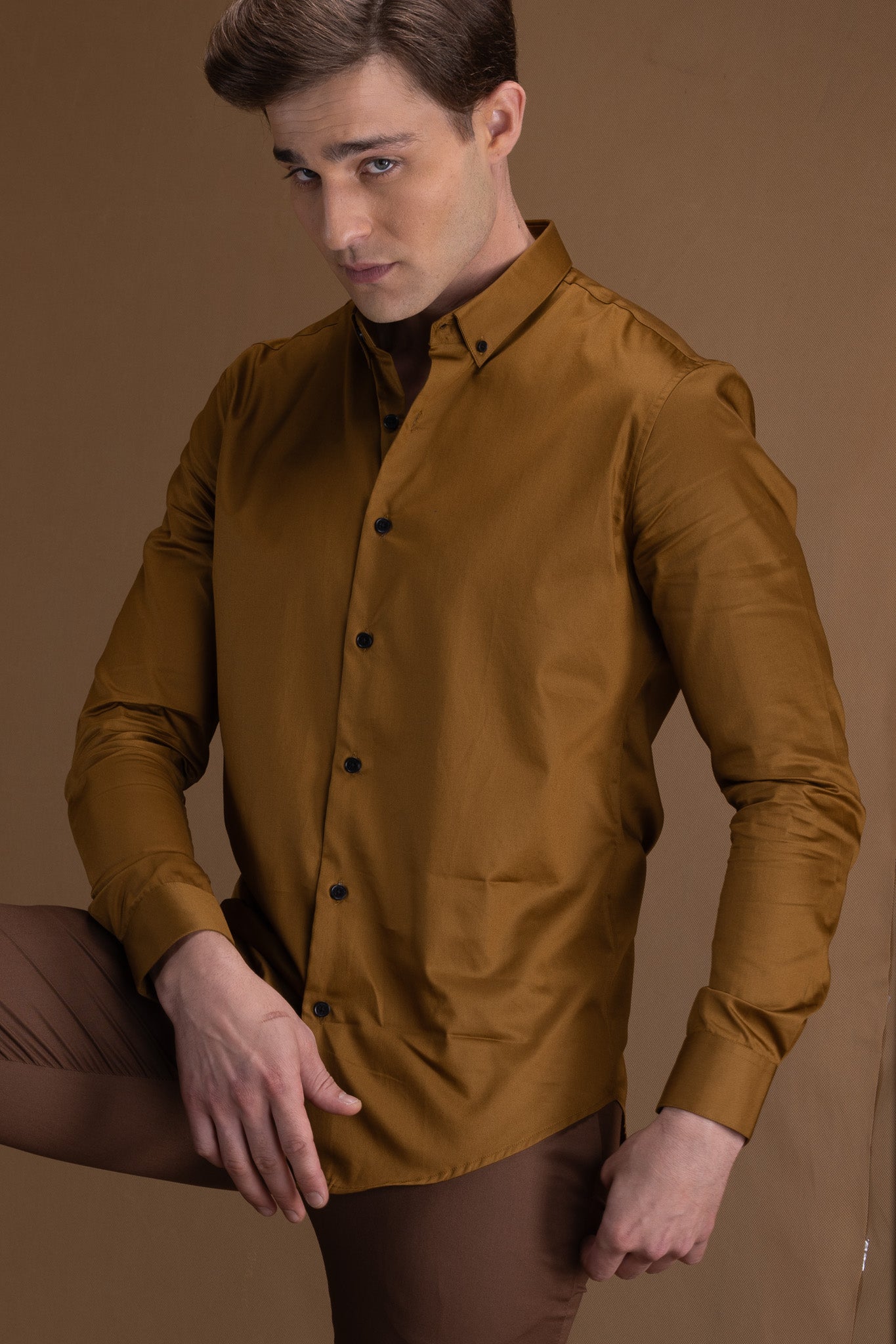 GOLDEN GREEN GIZA COTTON SHIRT