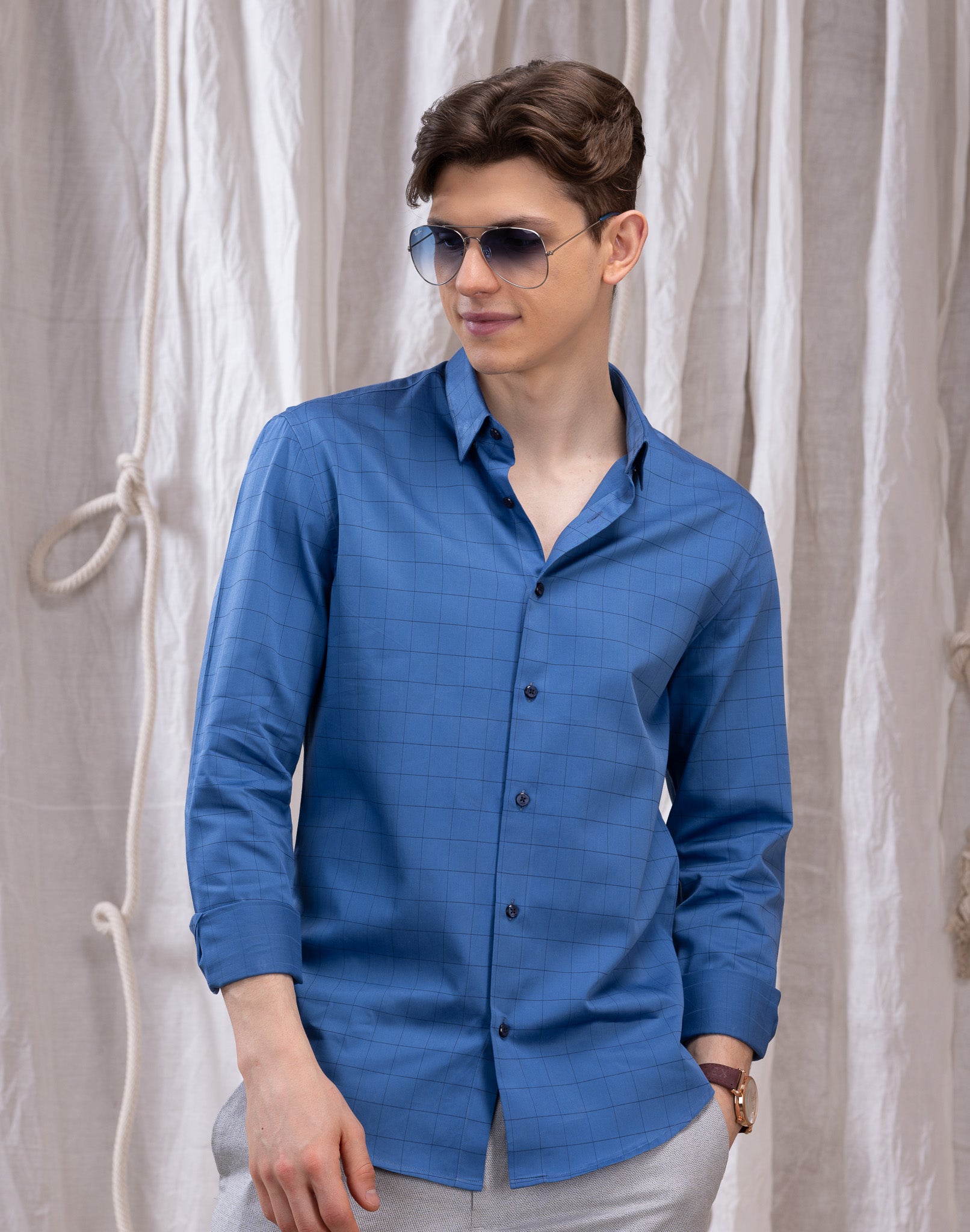 Blue Check Shirt