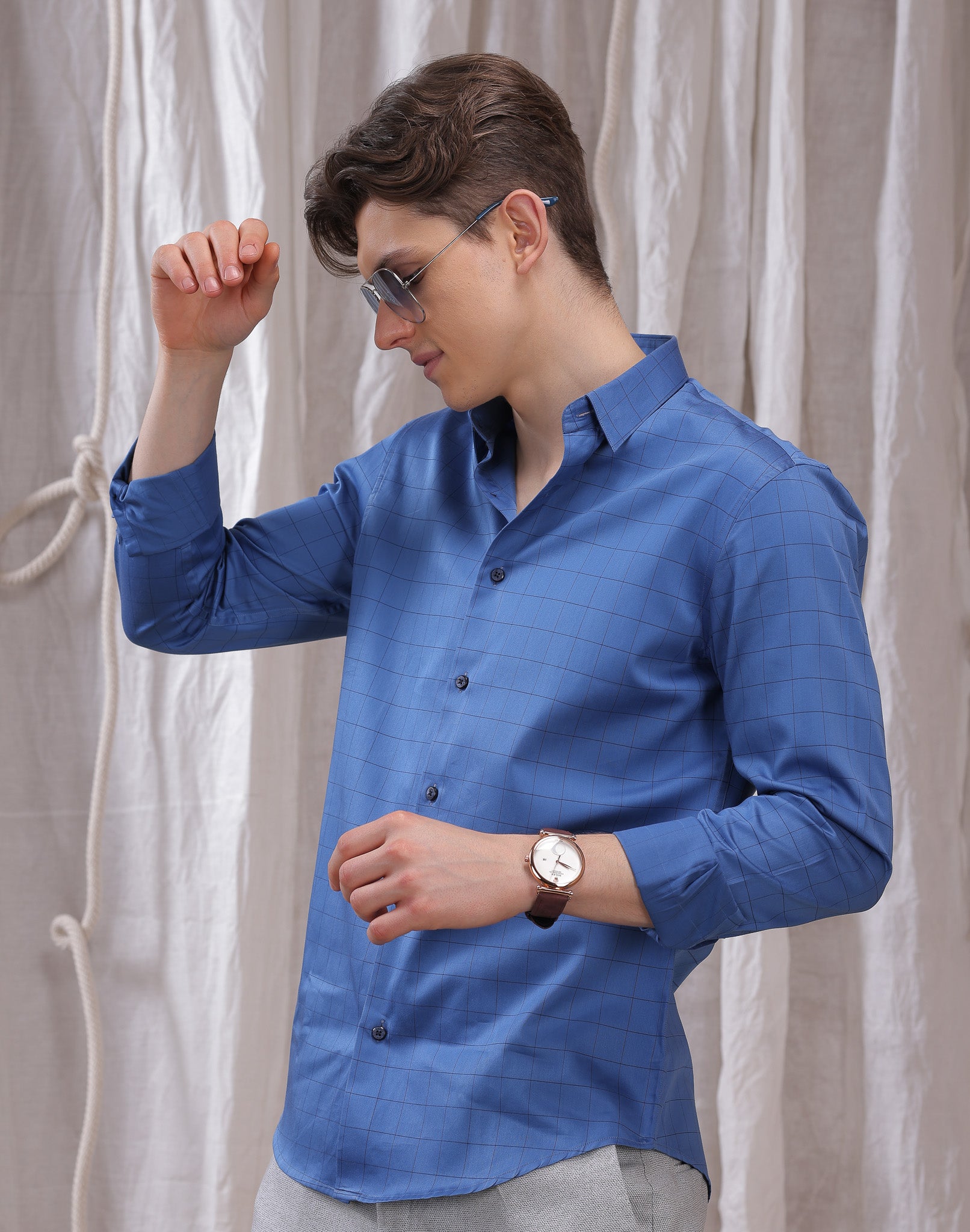 BLUE CHECK SHIRT