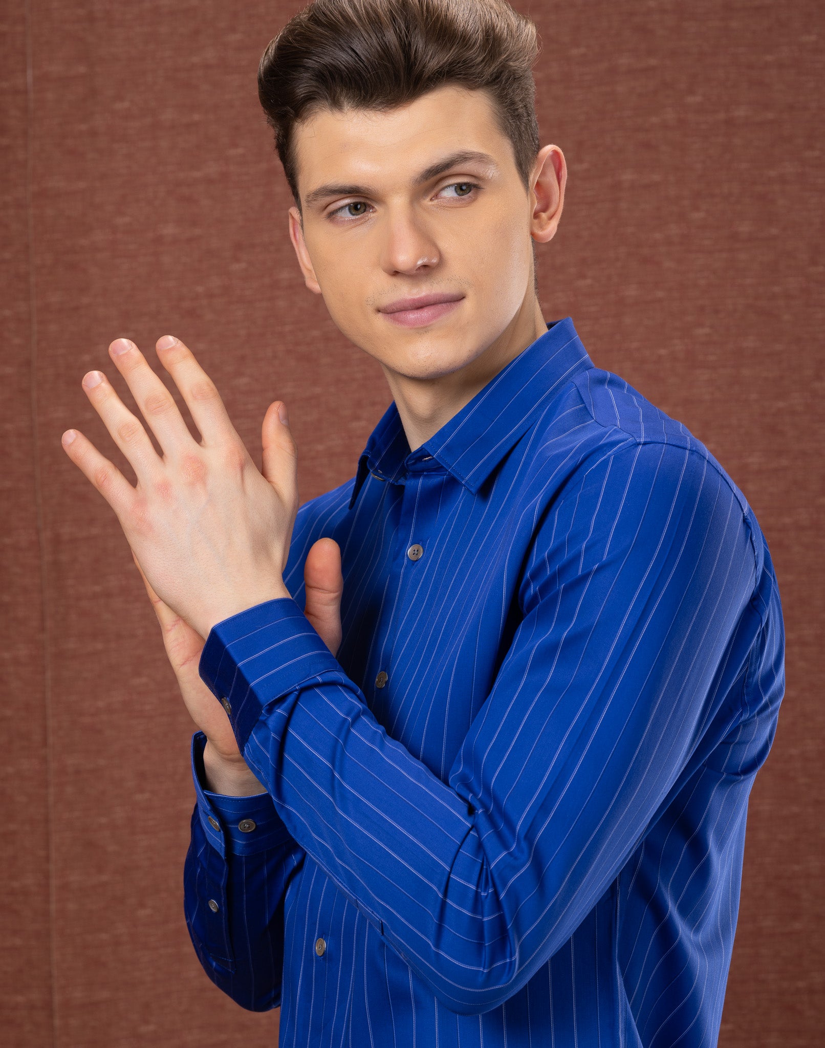 Royal Blue Stripe Shirt