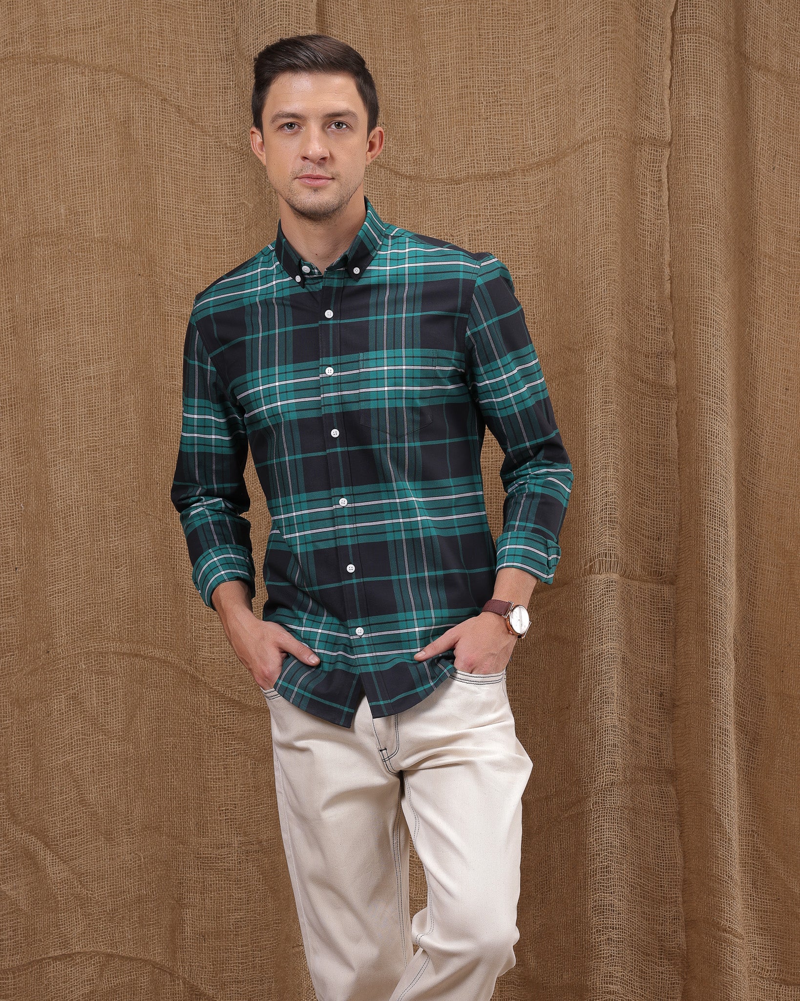 Green Tartan Check Shirt