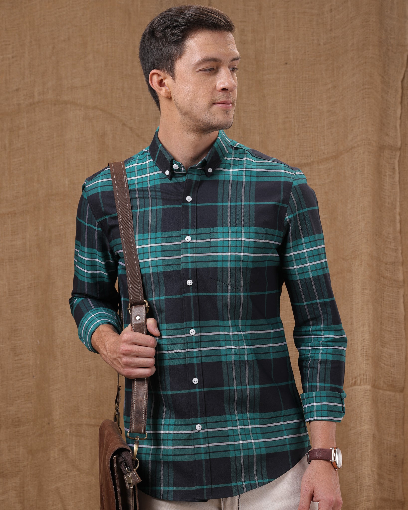 Green Tartan Check Shirt