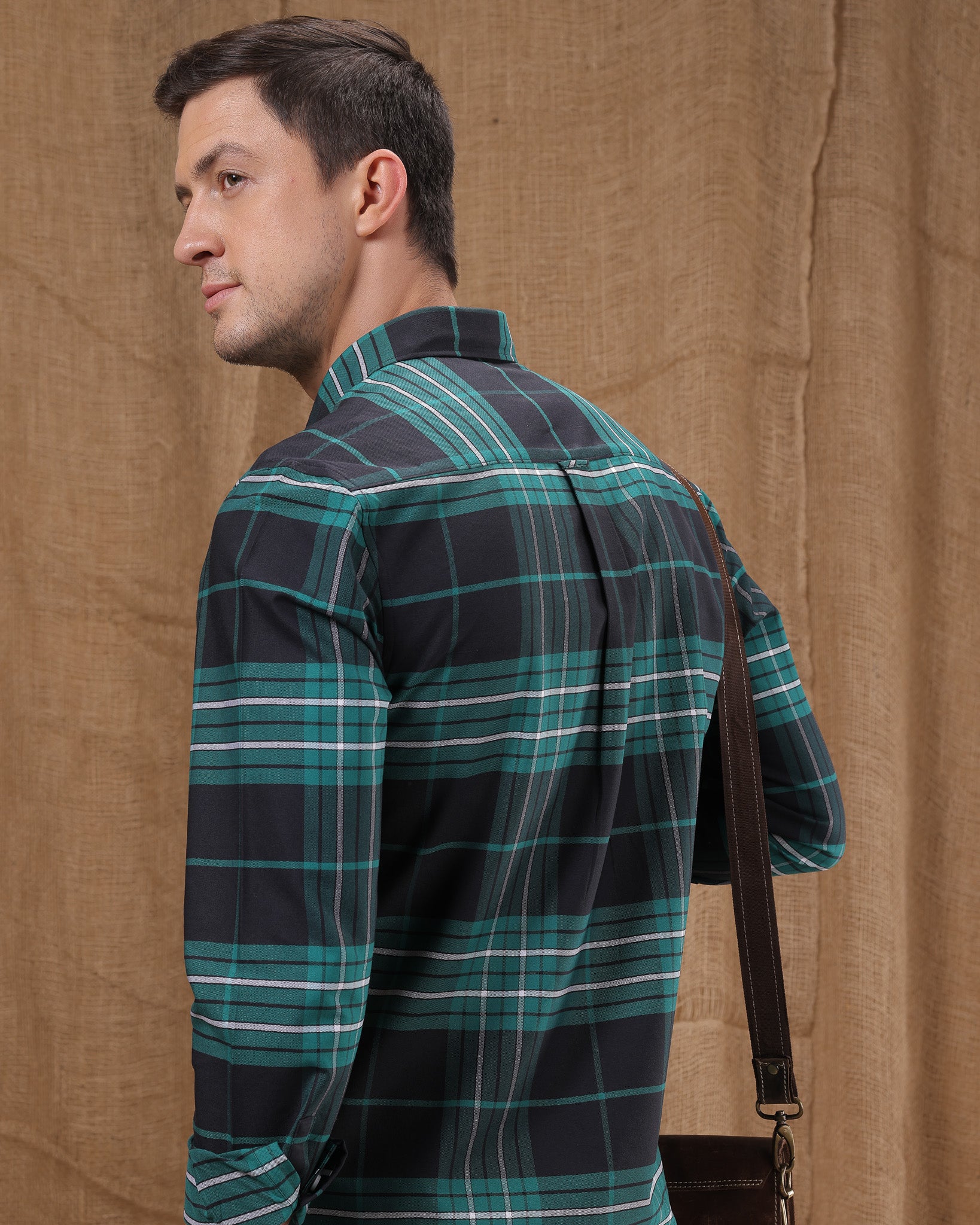 GREEN TARTAN CHECK SHIRT