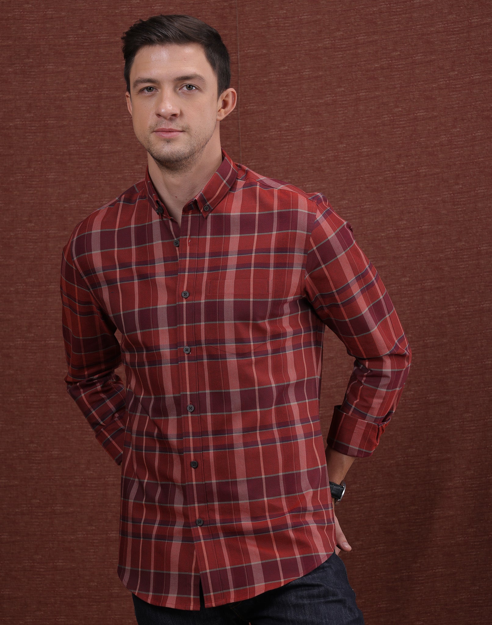 Crimson Check Shirt