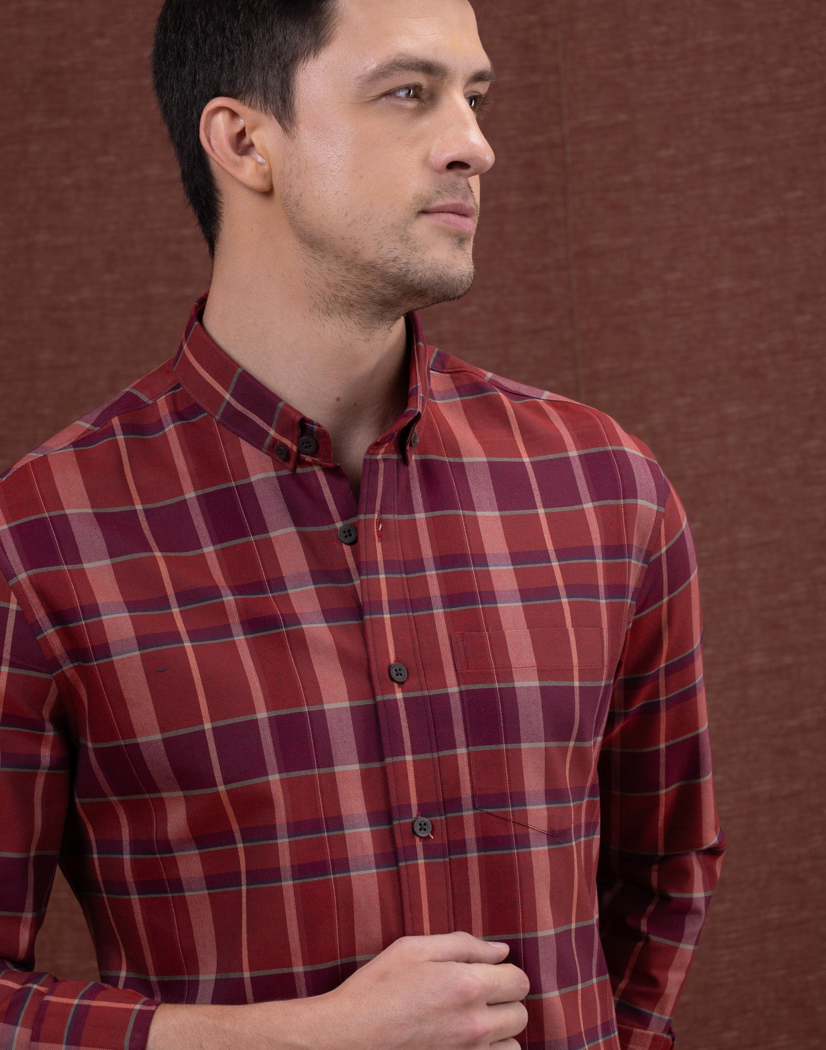 Crimson Check Shirt