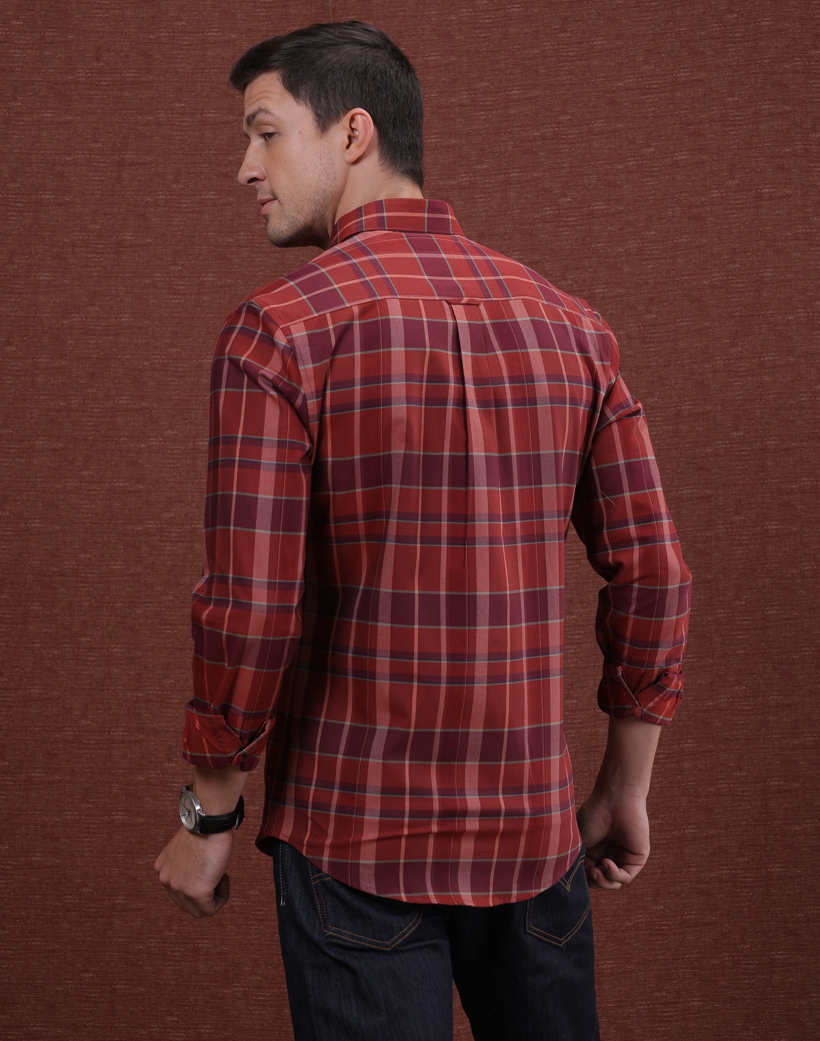 CRIMSON CHECK SHIRT