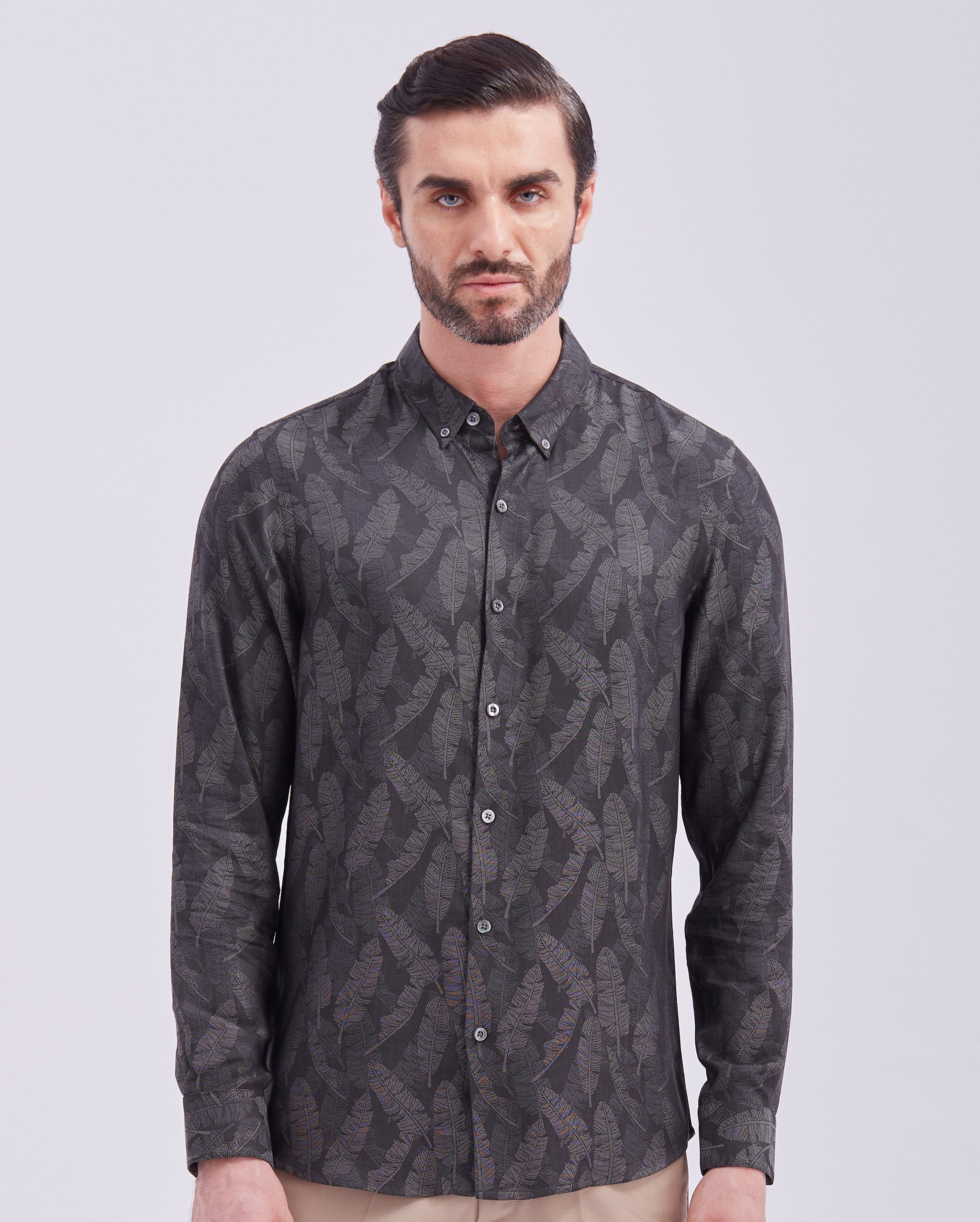 Ash Jacquard Print Giza Shirt