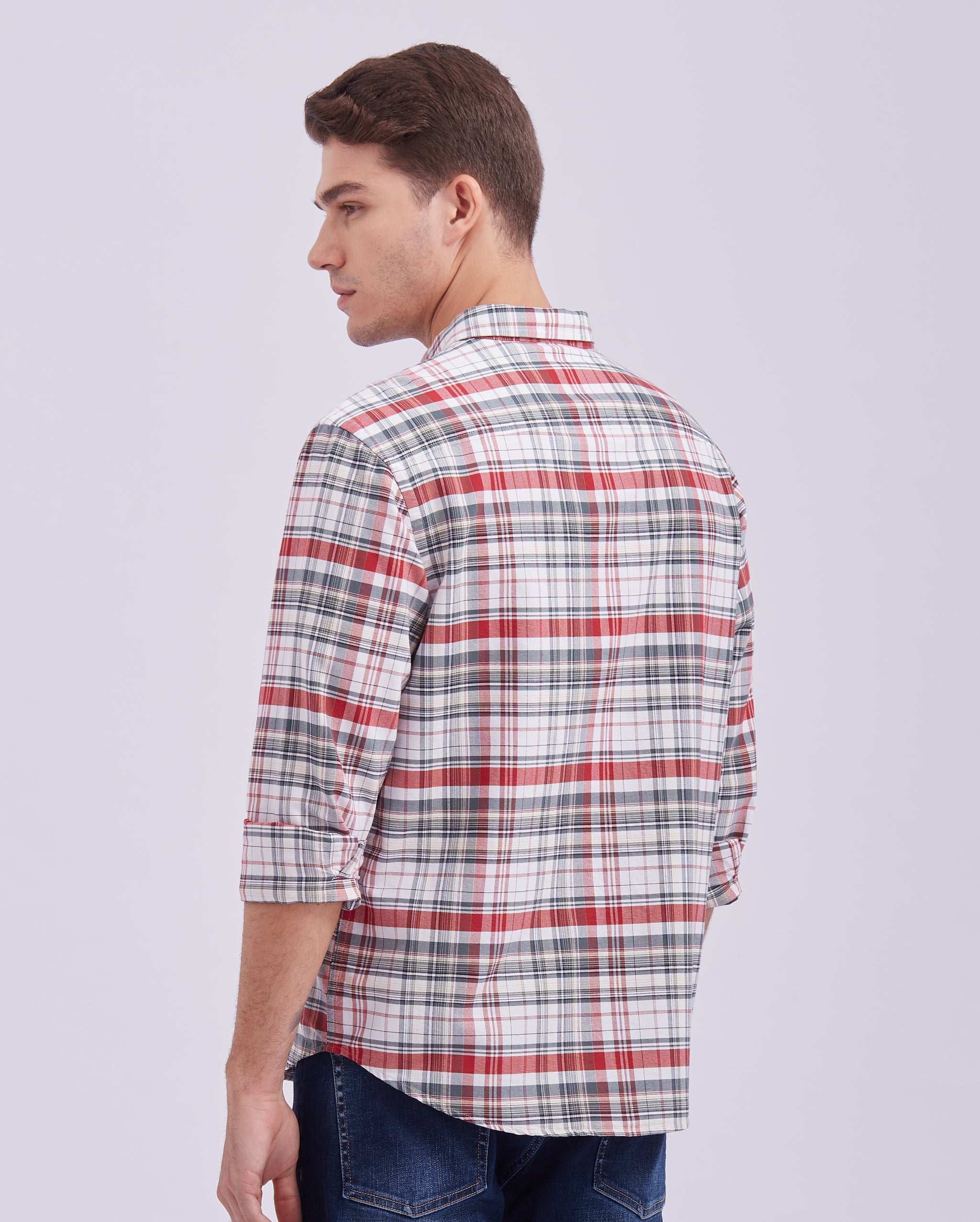 Red And Grey Check Shirt