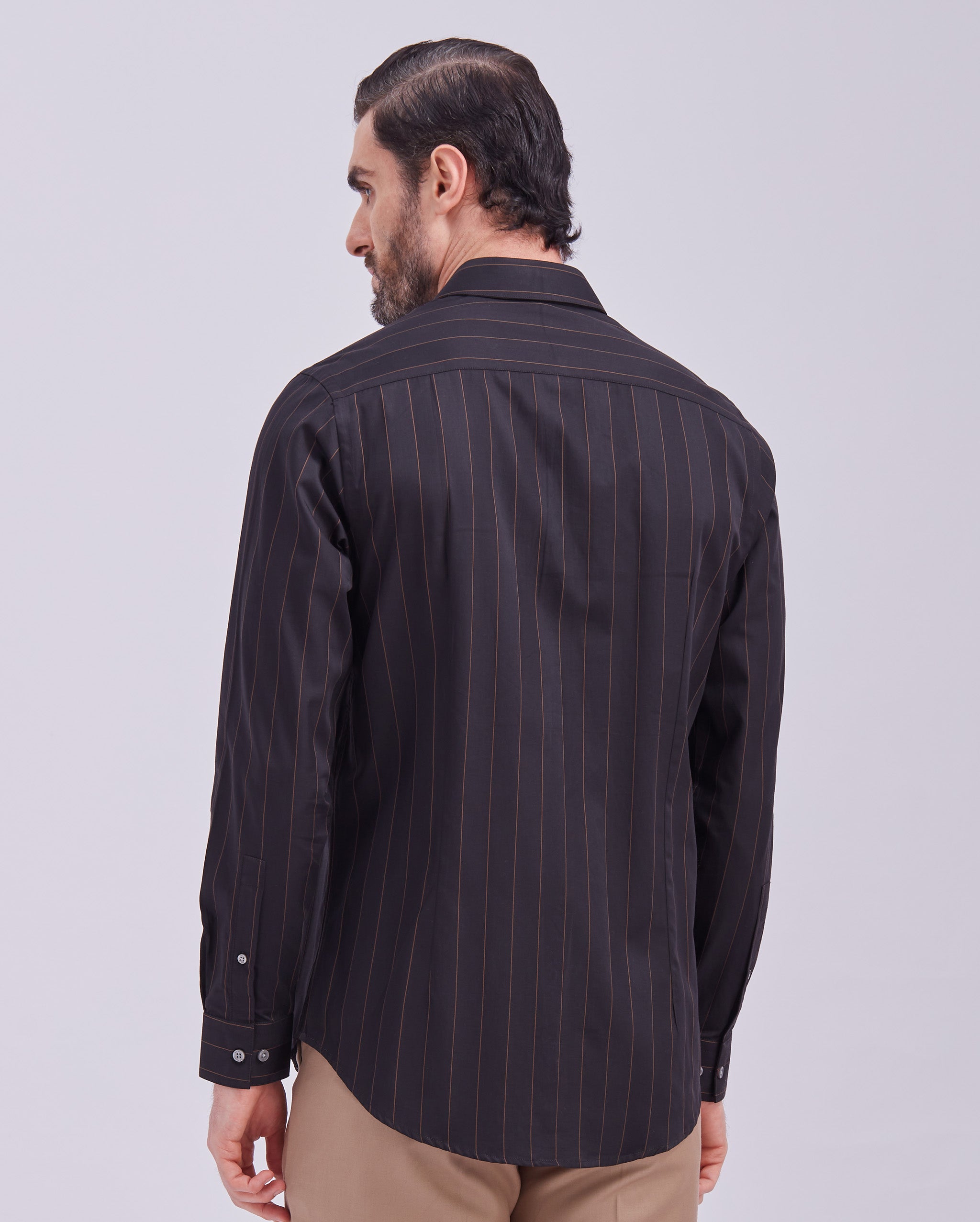 Black Giza Stripe Shirt