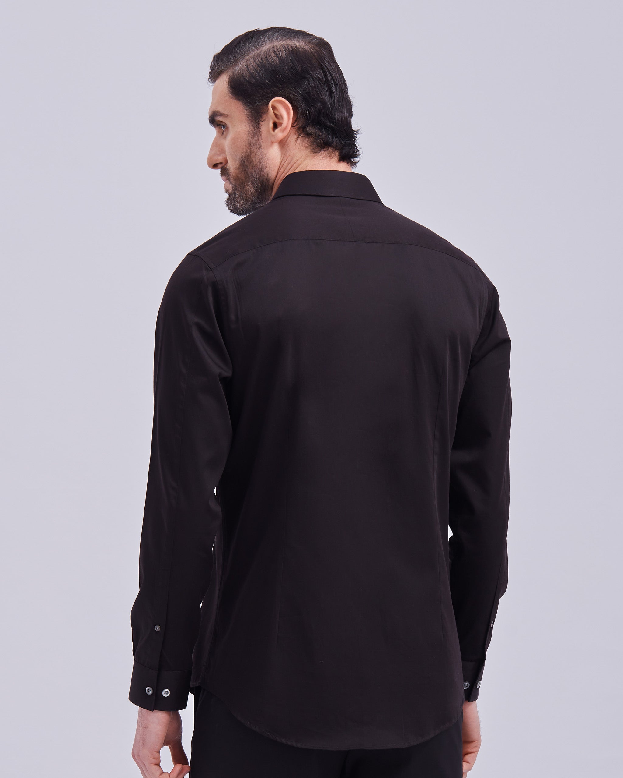 Black And White Giza Panel Shirt