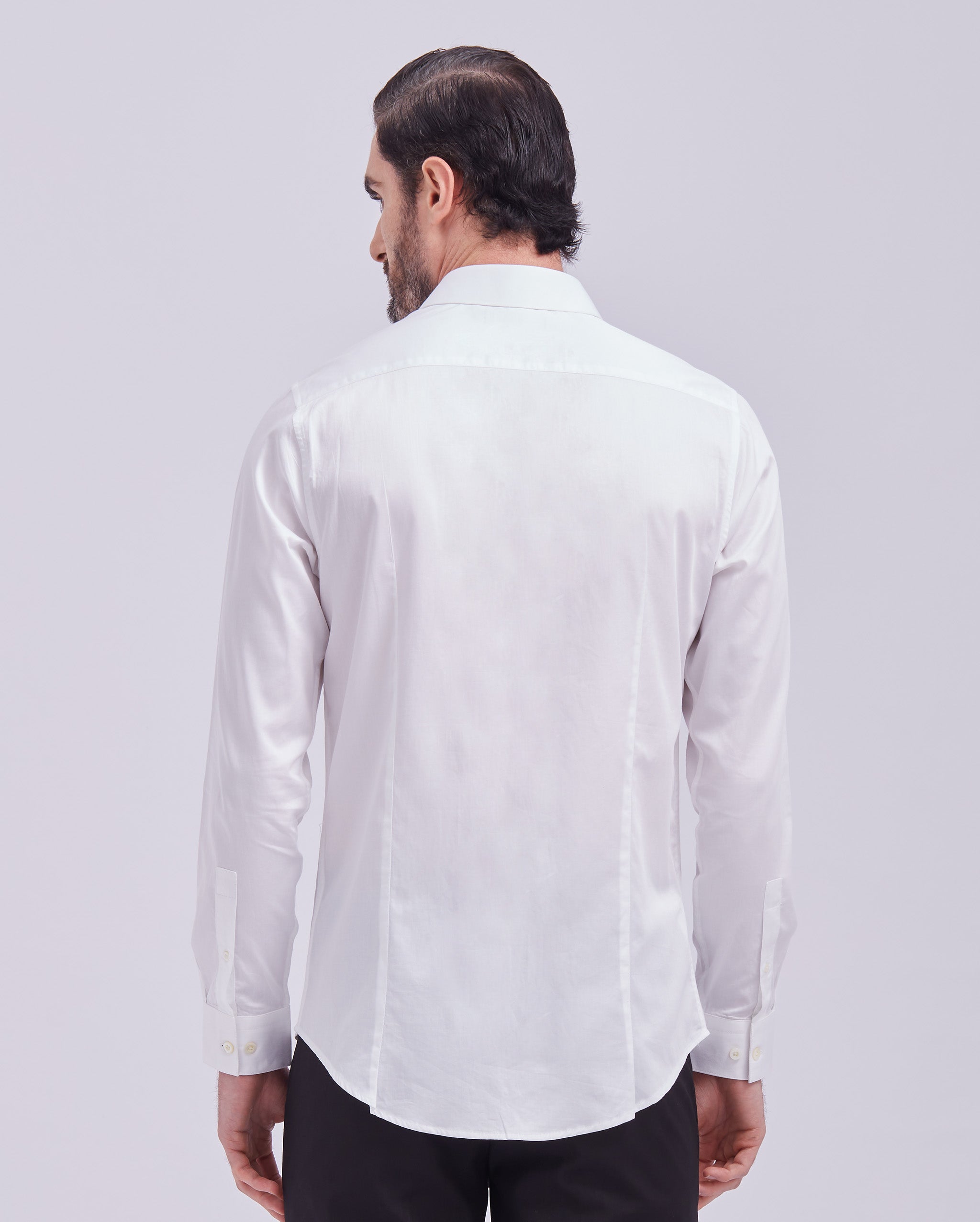 White And Black Giza Panel Shirt