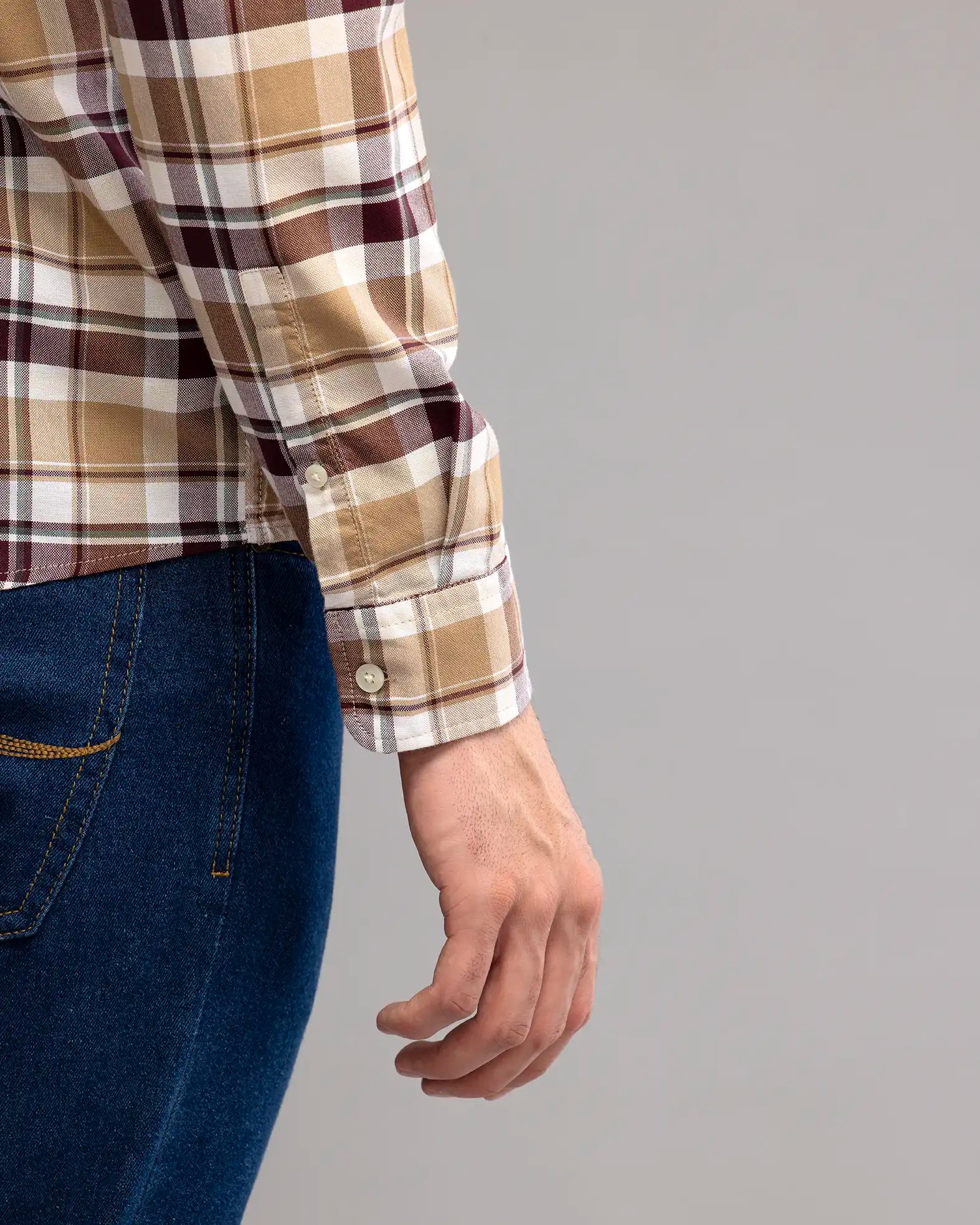 Coffee Brown Check Shirt
