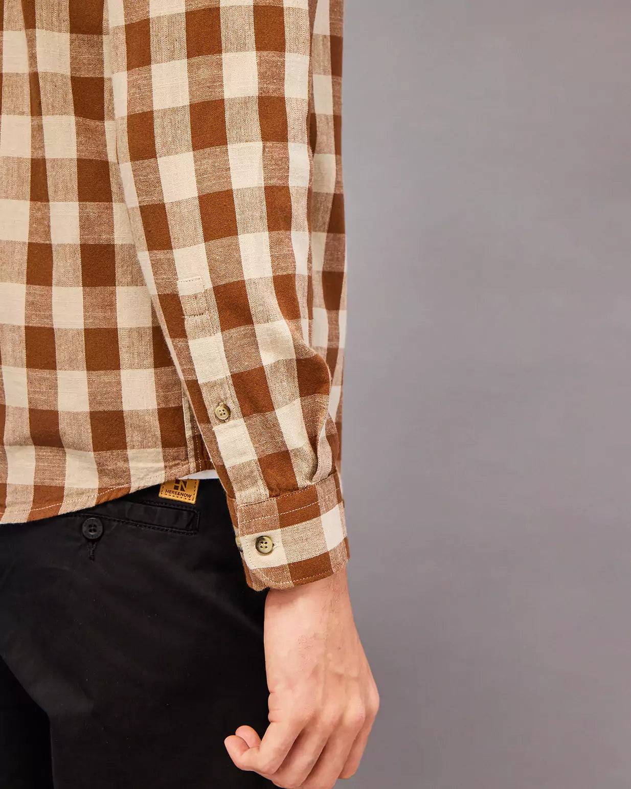 Brown Check Shirt