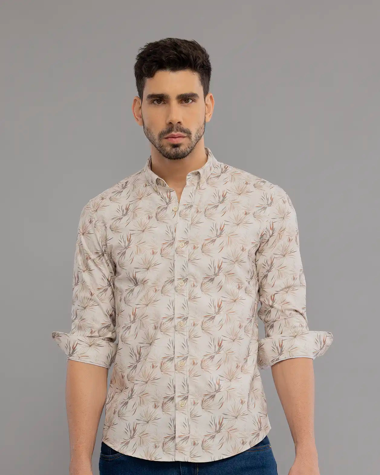 Off White Digi Print Shirt