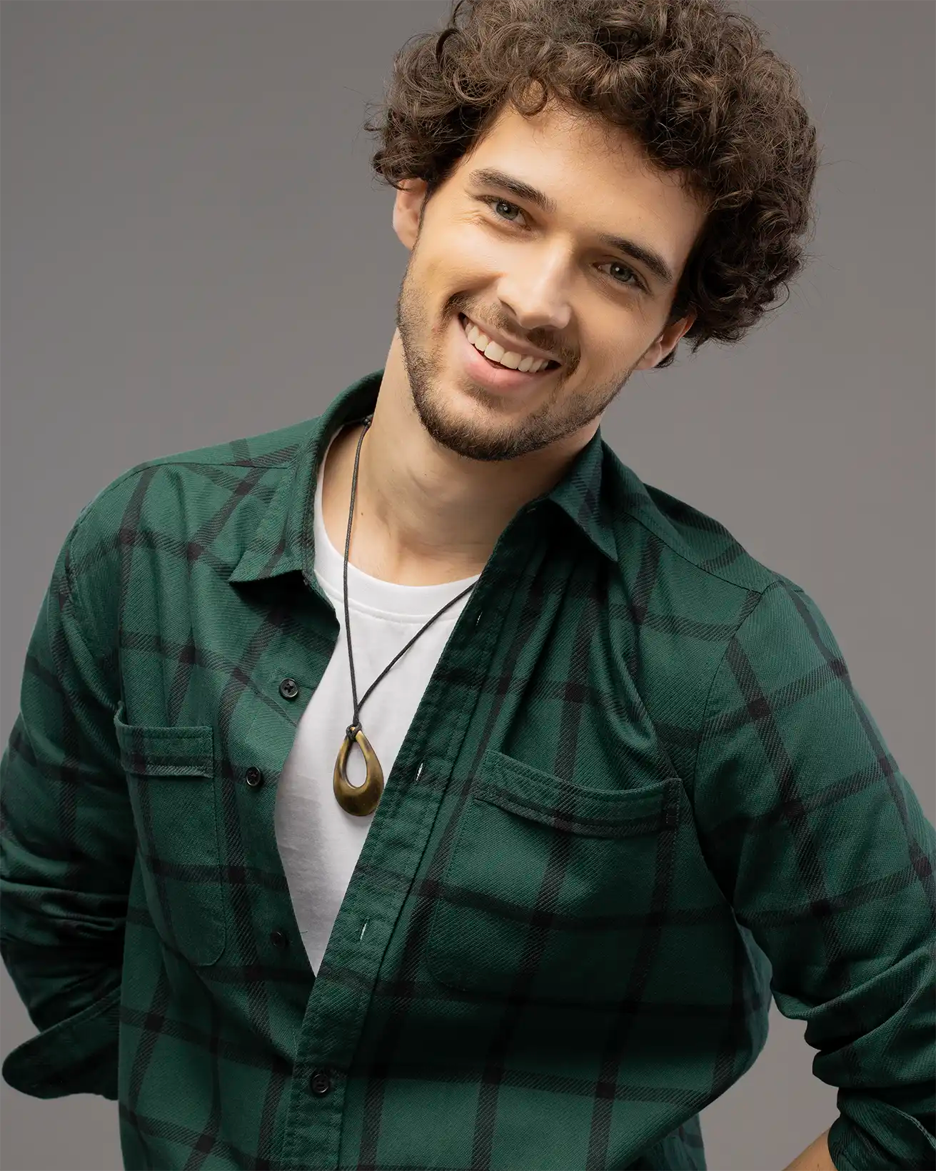 Green Box Check Shirt