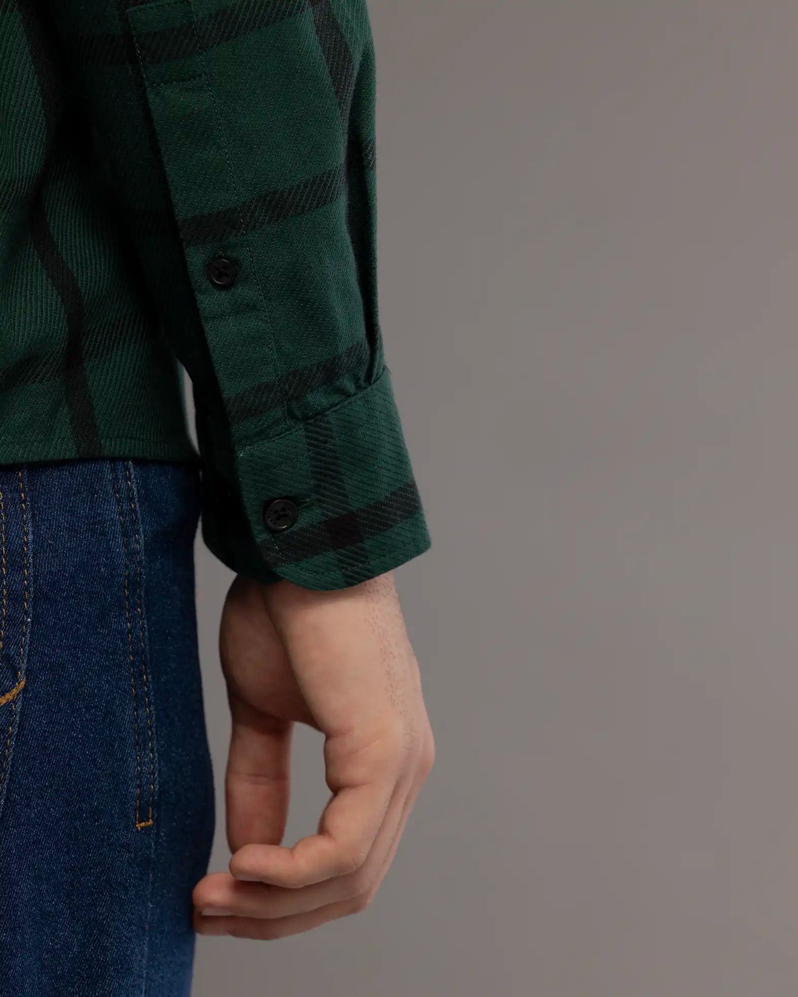 Green Box Check Shirt