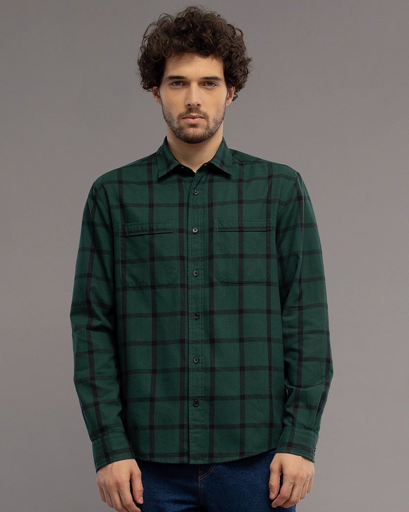 Green Box Check Shirt