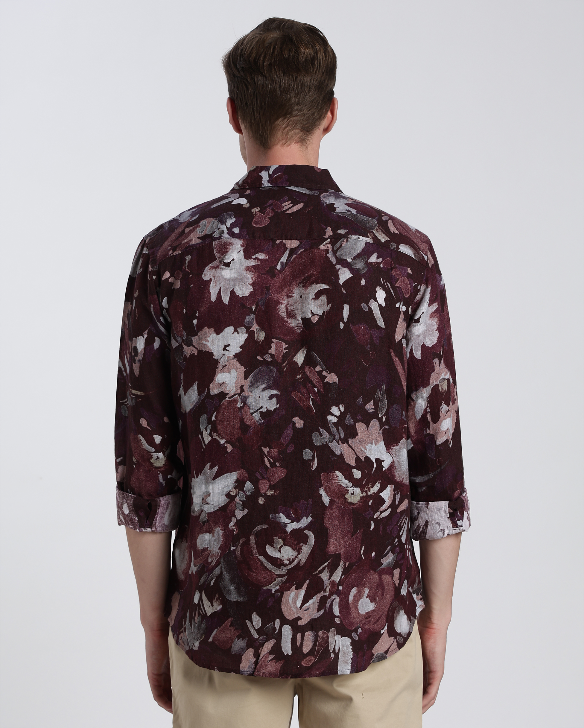 Maroon Digital Print Shirt