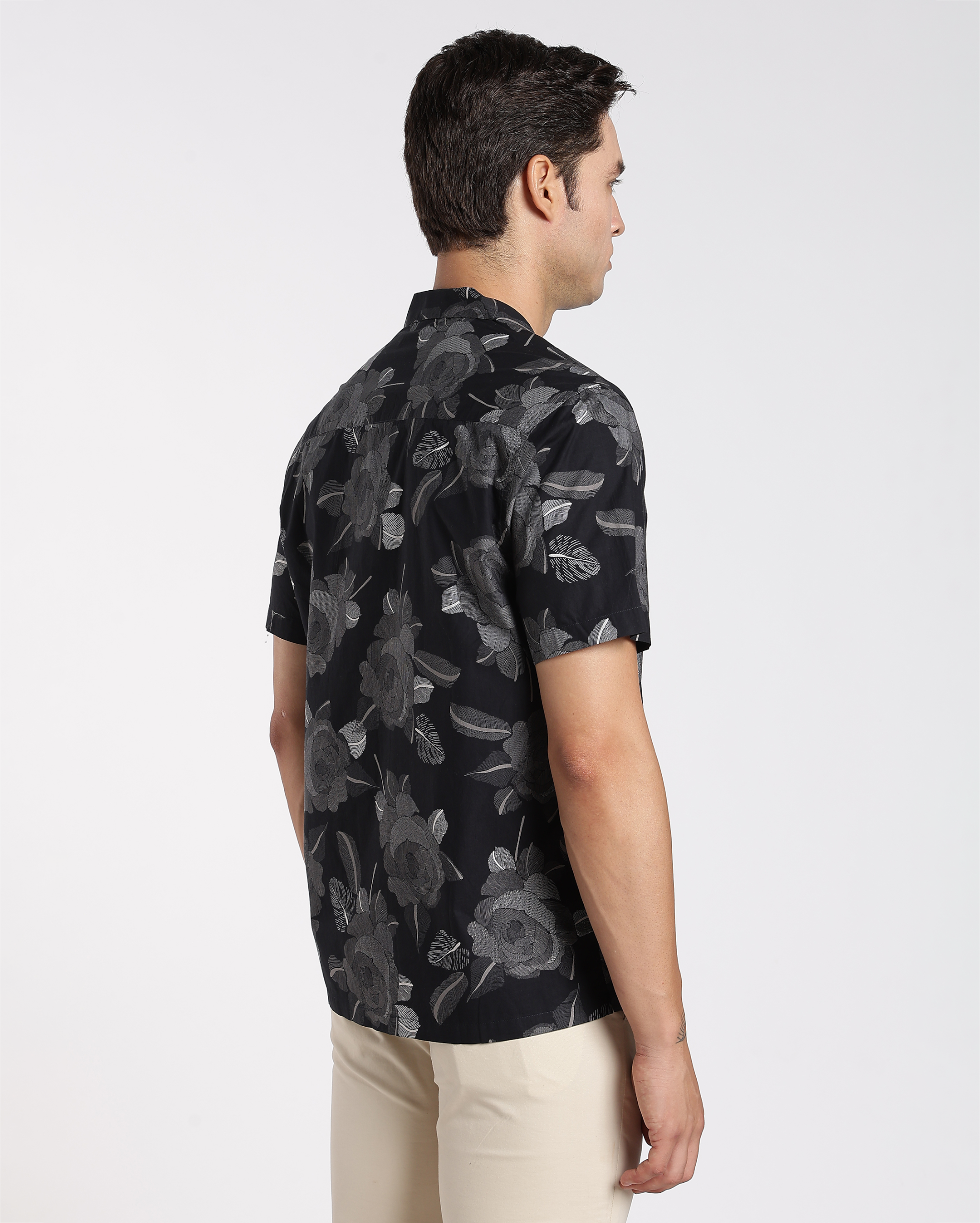 Black Digital Print Shirt