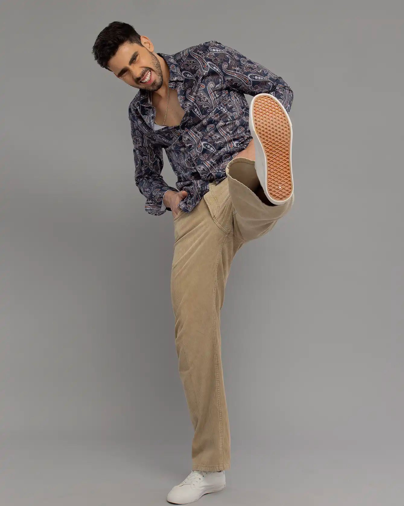 Blue Paisley Print Shirt