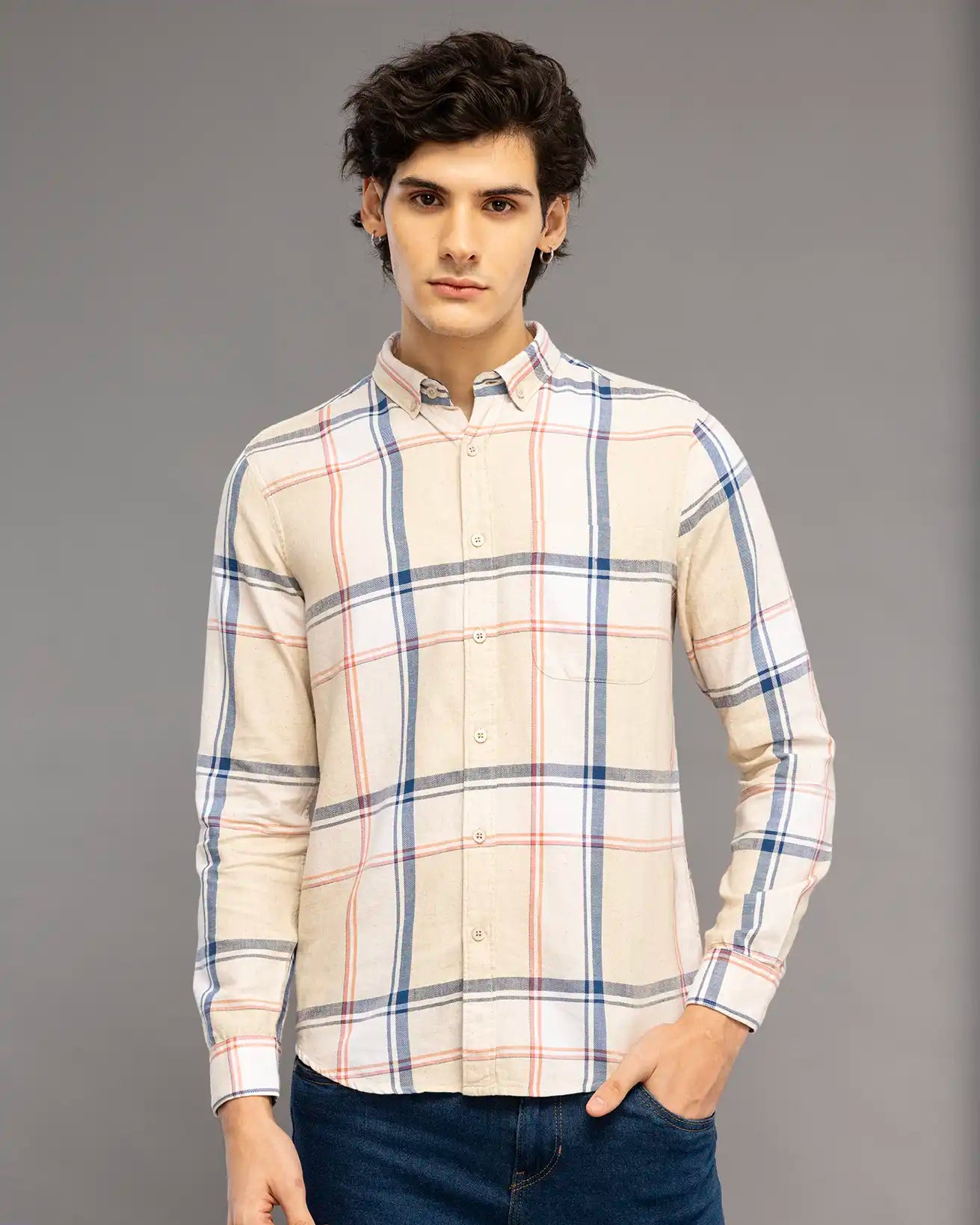 Mustard Yellow Check Shirt