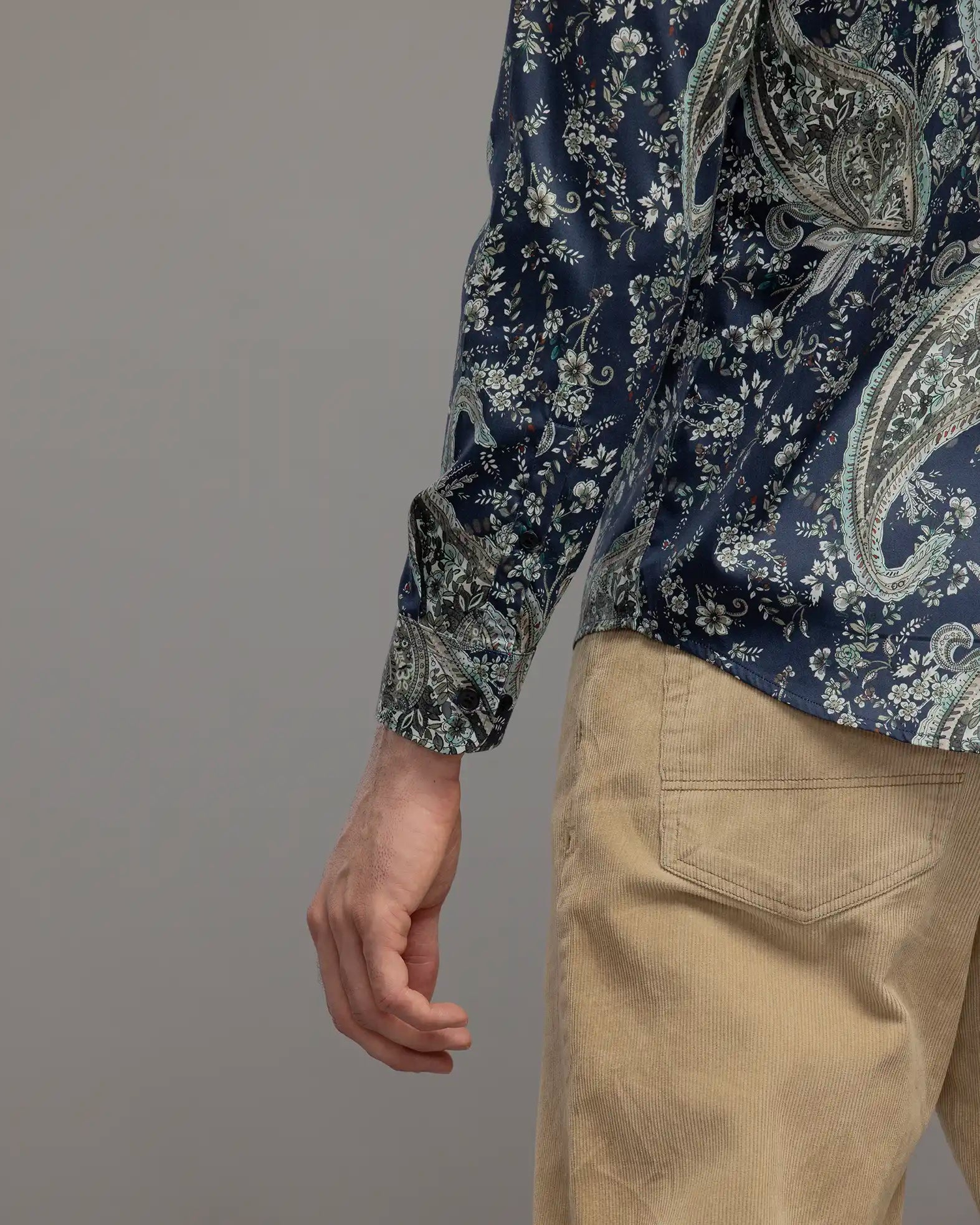 Blue Floral Print Shirt