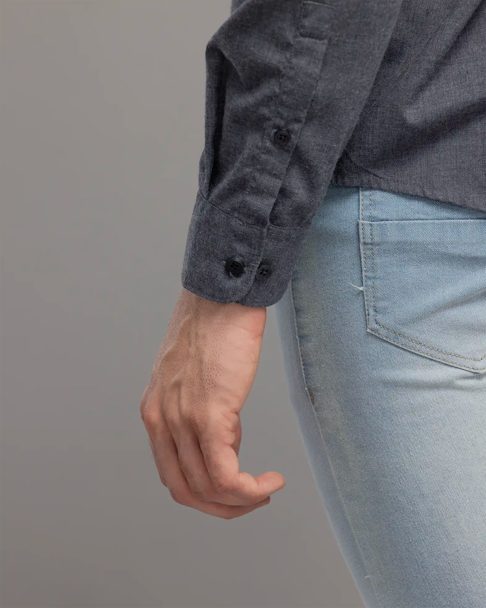 Aegean Blue Mandarin Collar Shirt