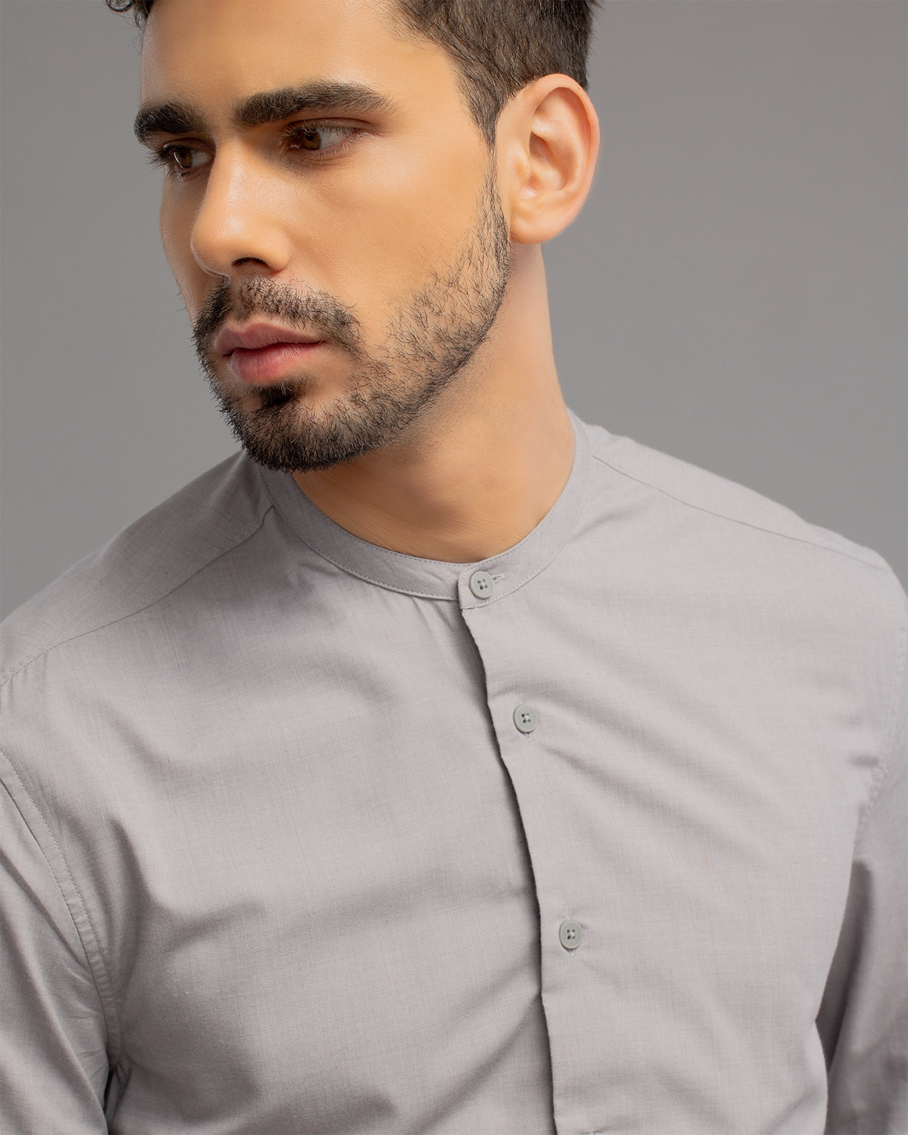 Ash Mandarin Collar Shirt