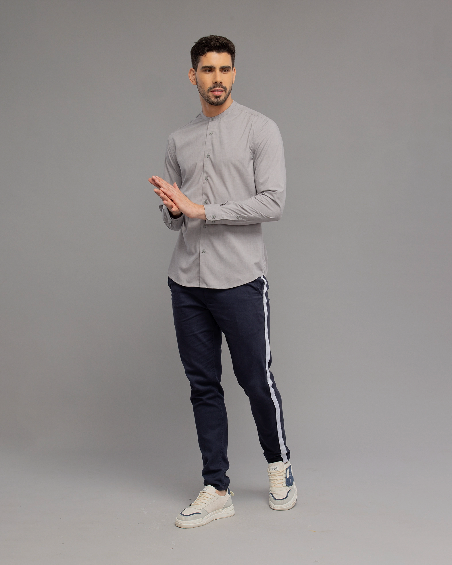 Ash Mandarin Collar Shirt