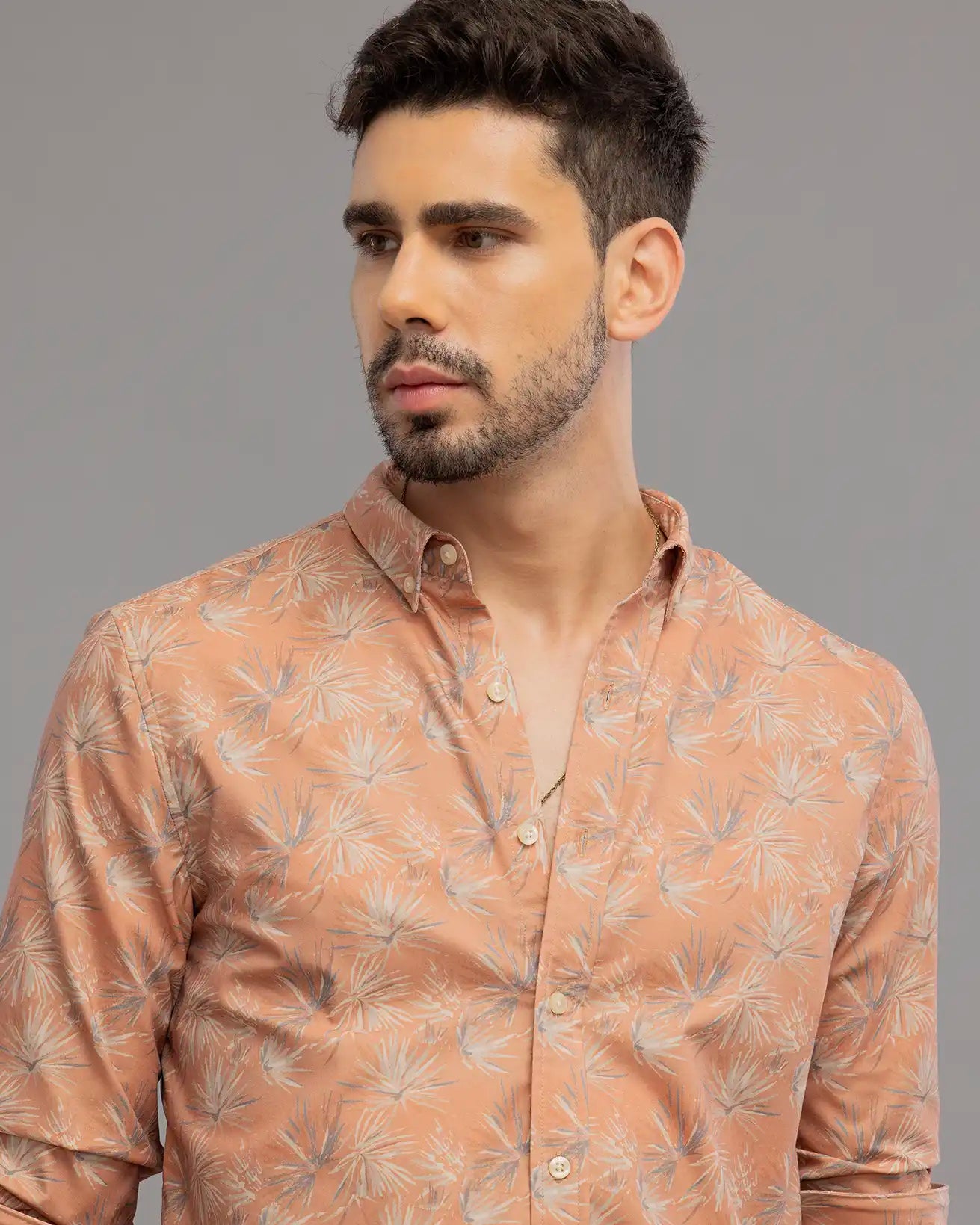 Pale Orange Digi Print Shirt