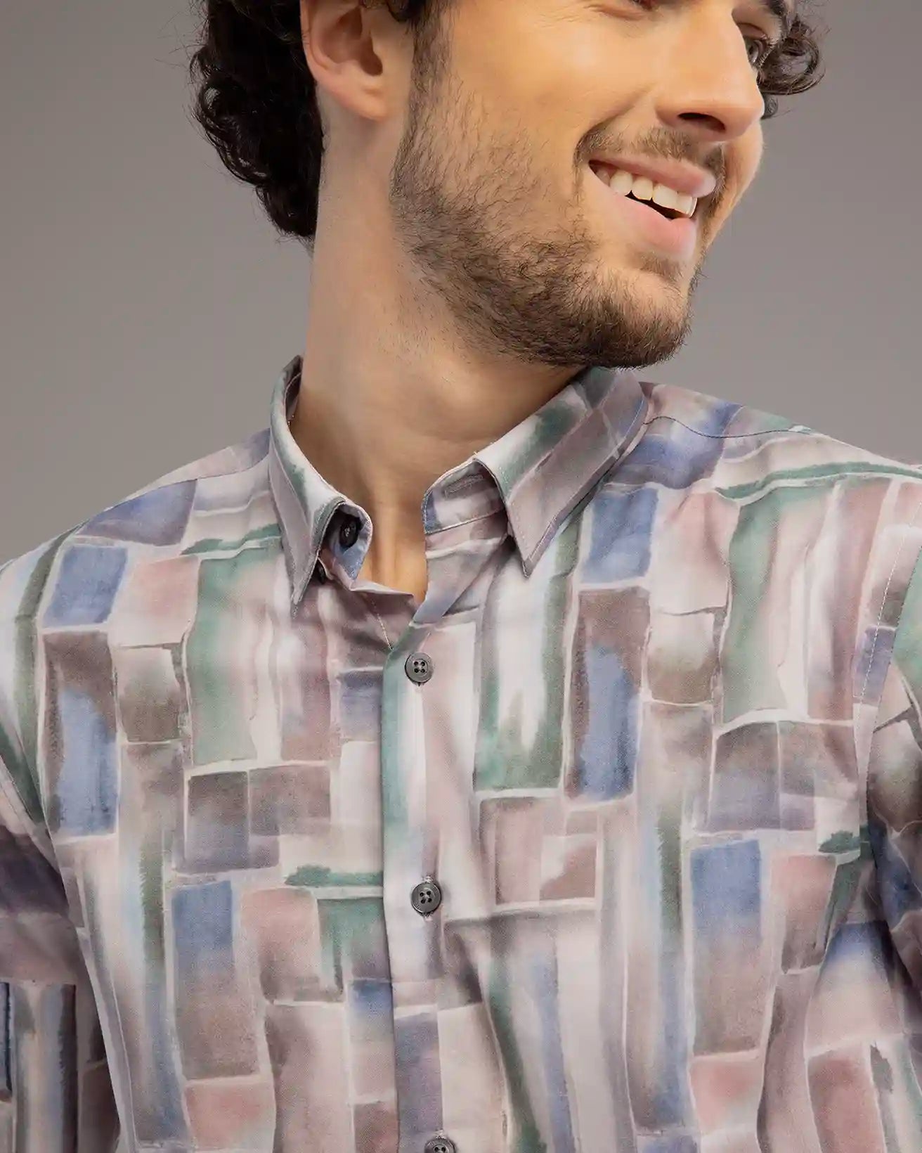 Blue Digi Print Shirt