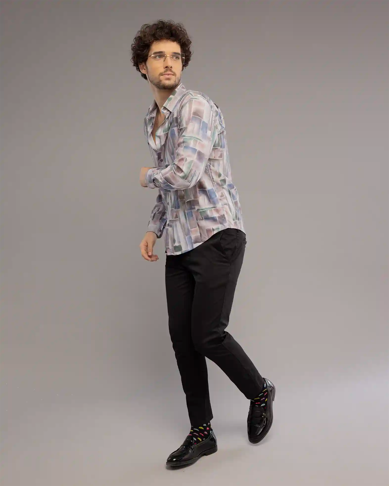 Blue Digi Print Shirt