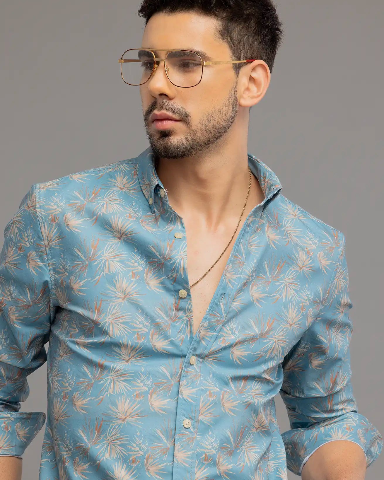 Skyblue Digi Print Shirt