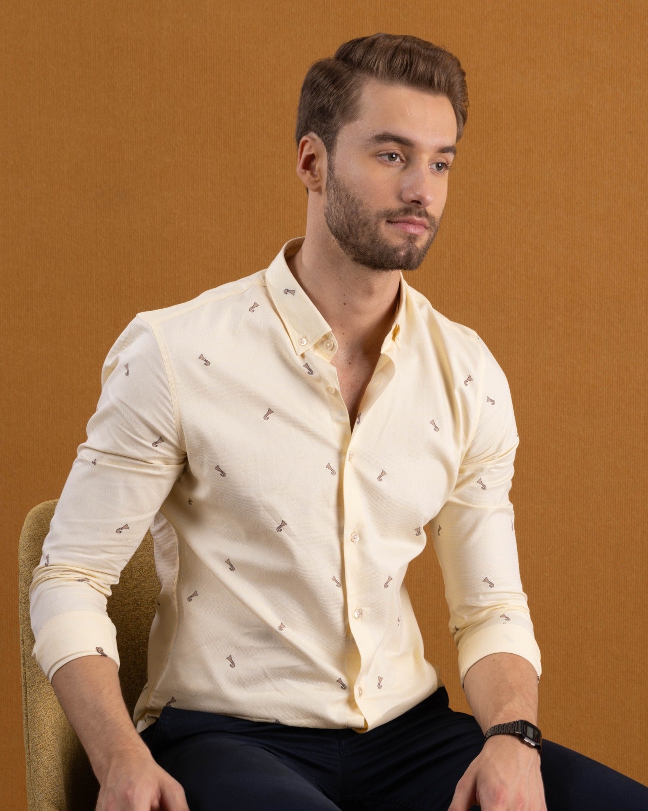 YELLOW PRINT SHIRT