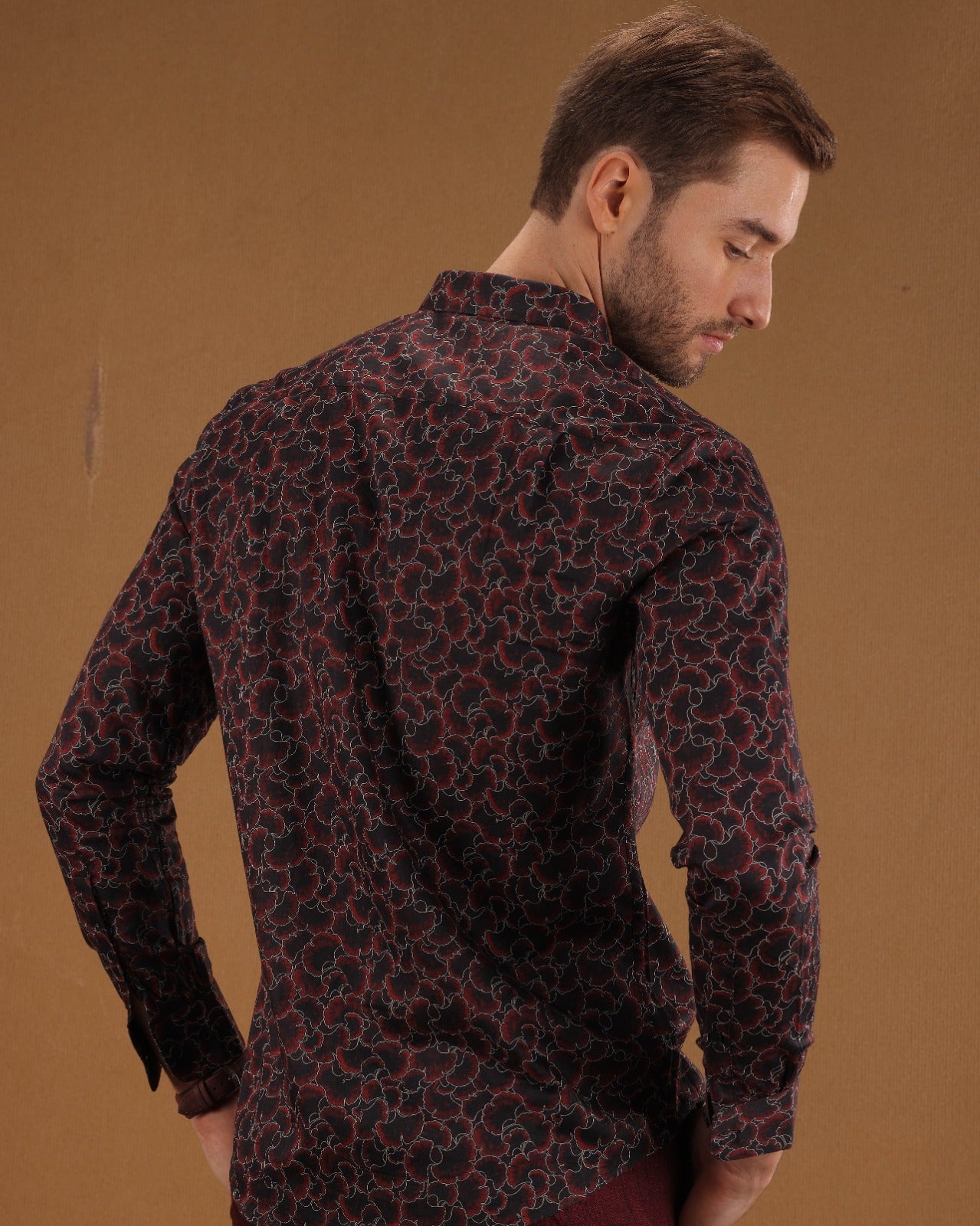 Maroon Digi Print Shirt