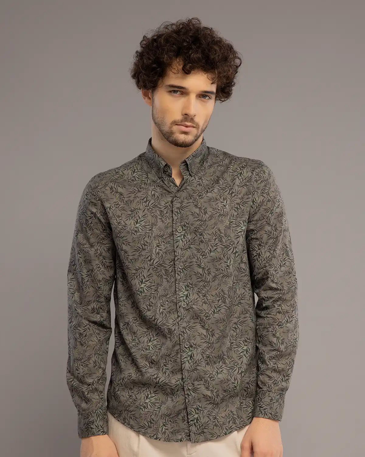 Artichoke Green Digi Print Shirt