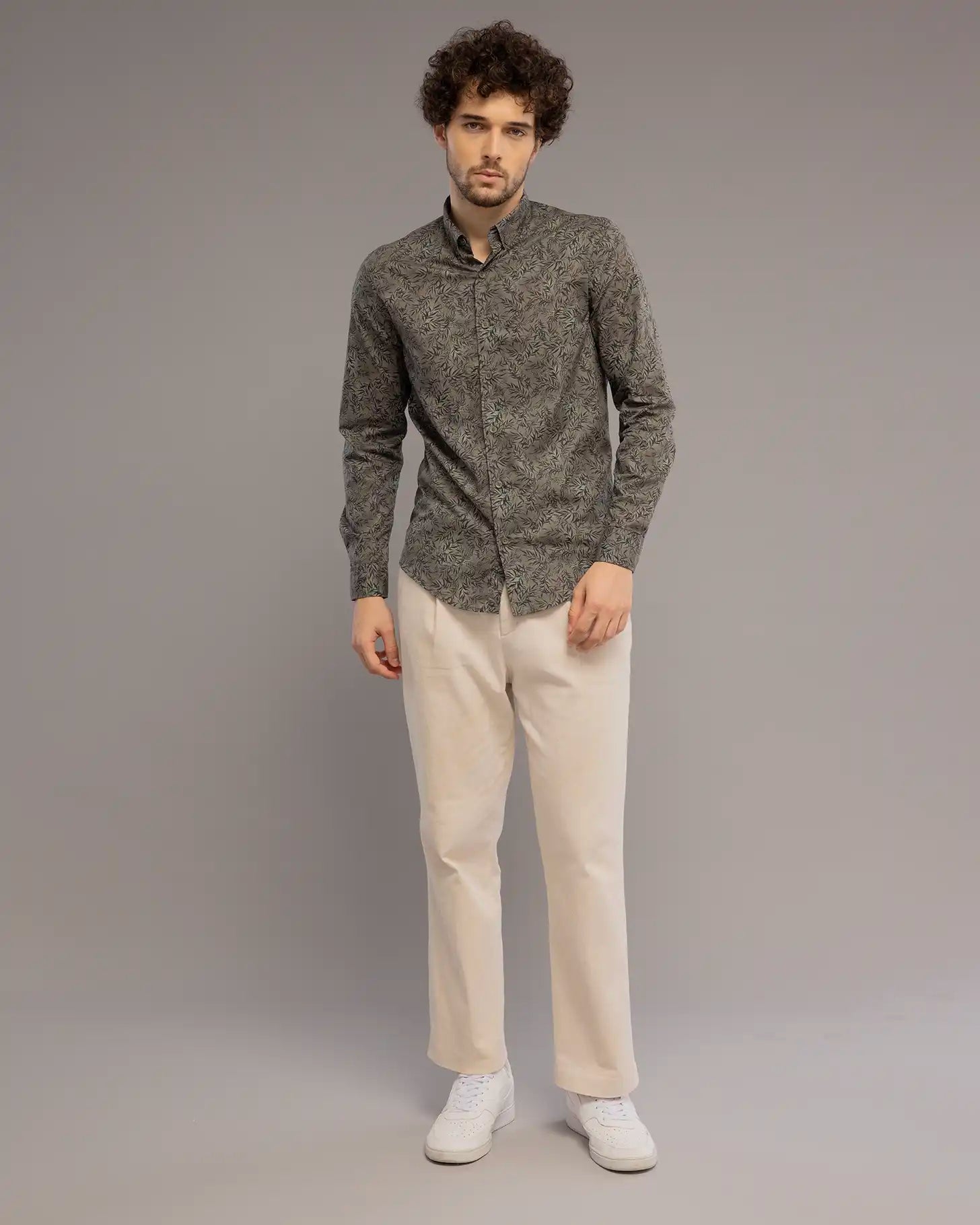 Artichoke Green Digi Print Shirt