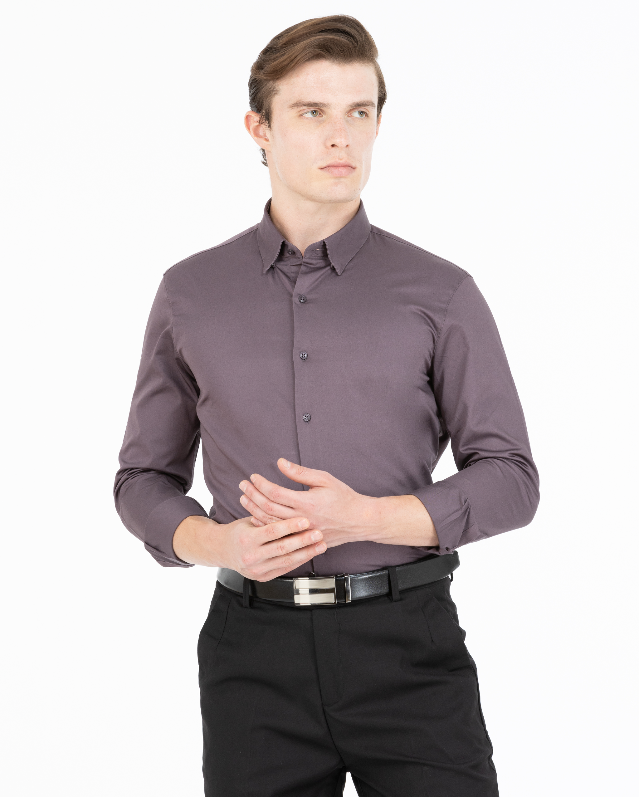 Light Purple Satin Shirt