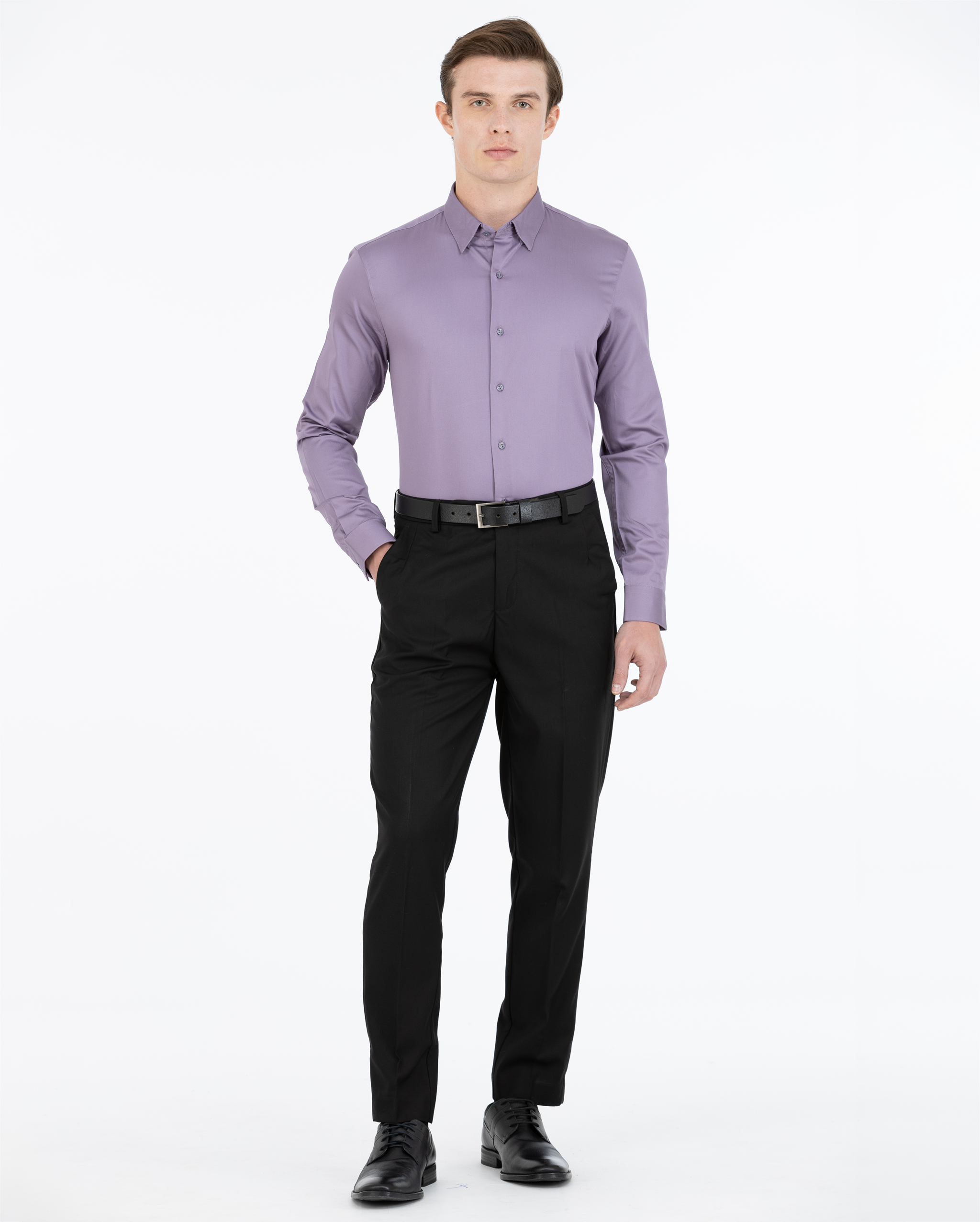 Purple Mauve Satin Shirt