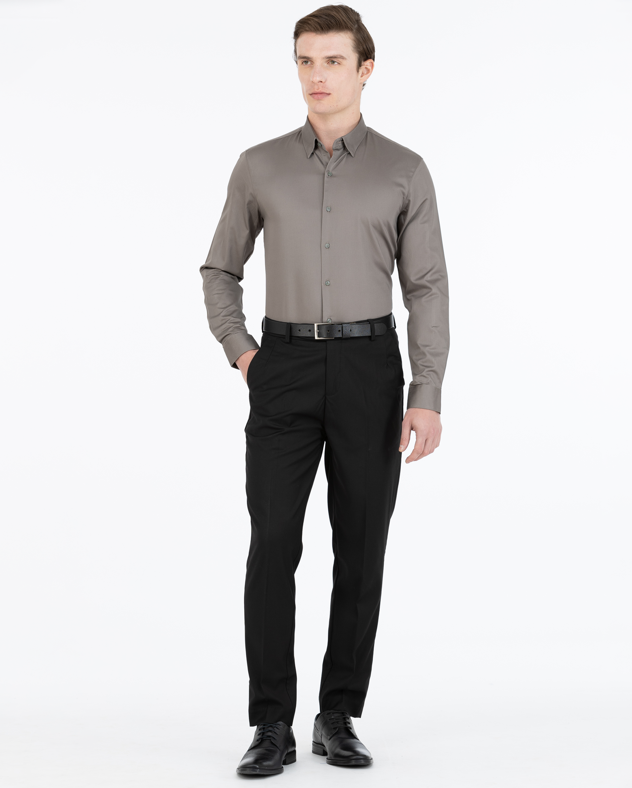 Ash Green Satin Shirt