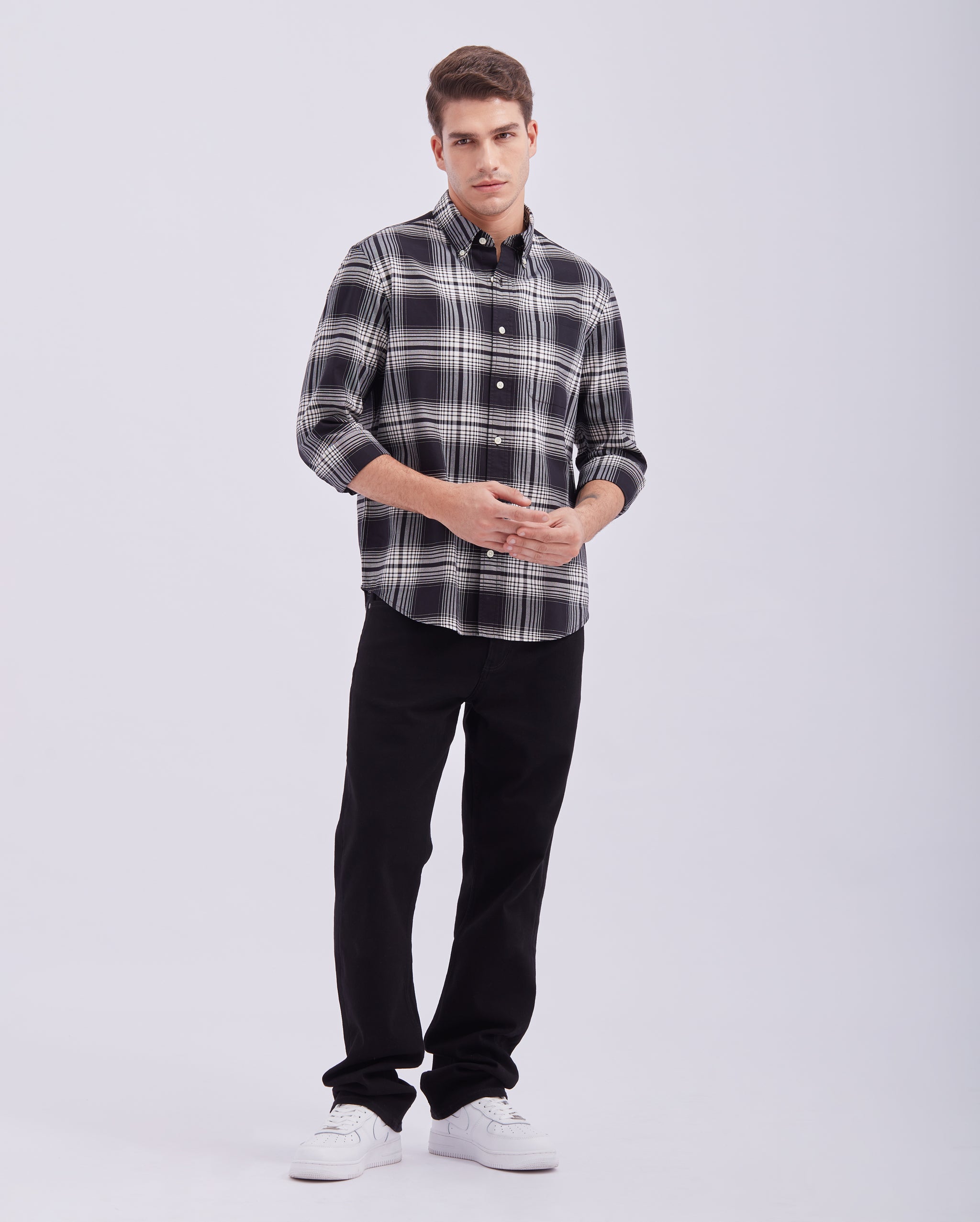 Black And White Check Shirt